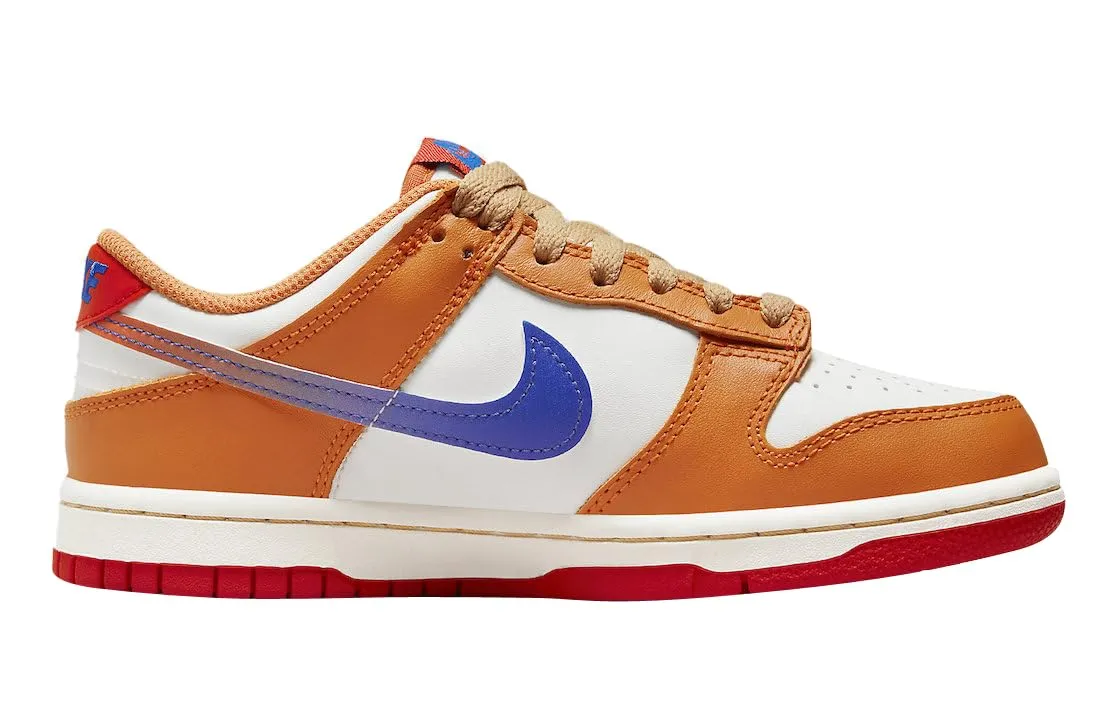 Nike Dunk Low SE - Ragazzo, Arancione/Blu, 4Y - immagine 4