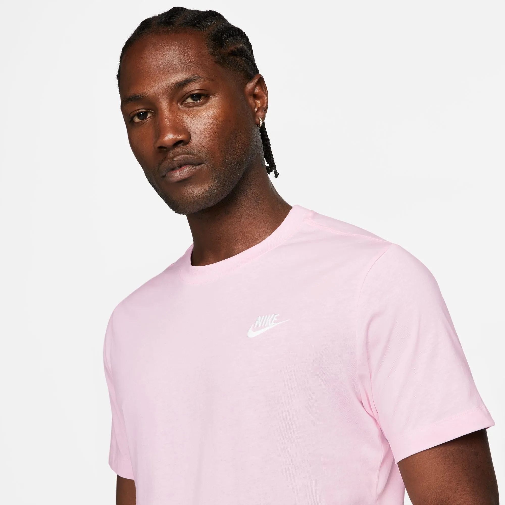 Nike Sportswear Club Maglietta da Uomo AR4997-665 Pink Foam/White - immagine 3