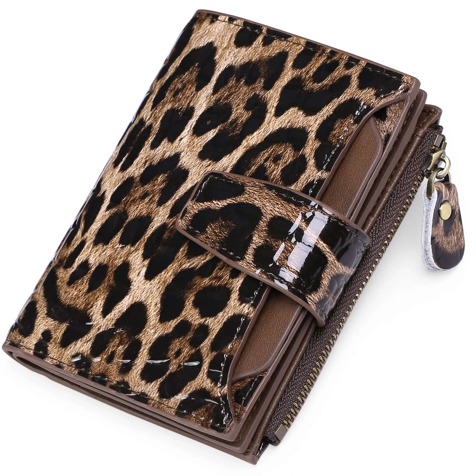 SENDEFN Portafoglio Donna in Pelle con Blocco RFID, 14 Slot per Carte e Portamonete con Cerniera - immagine 1