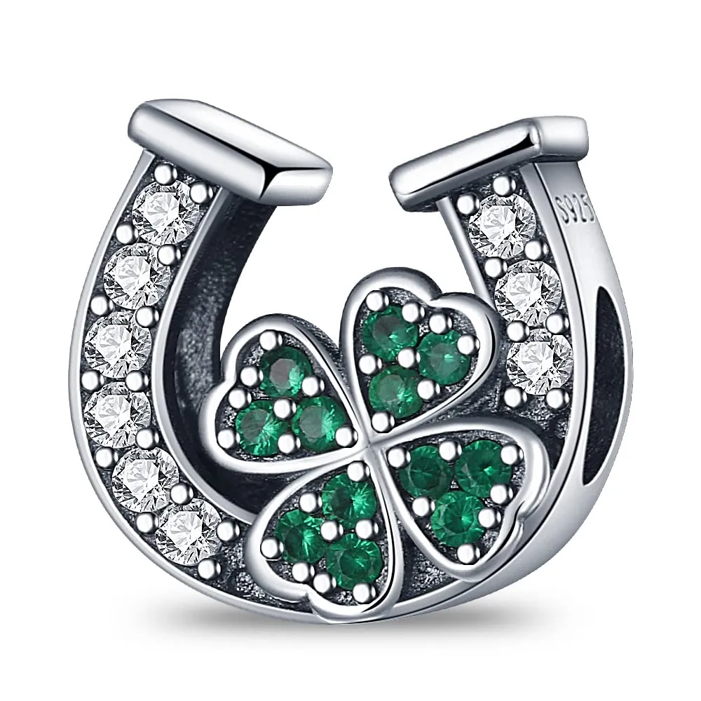 TINSLO Bead Charm in Argento Sterling 925 con Cubic Zirconia per Braccialetti e Collane Europei - immagine 1