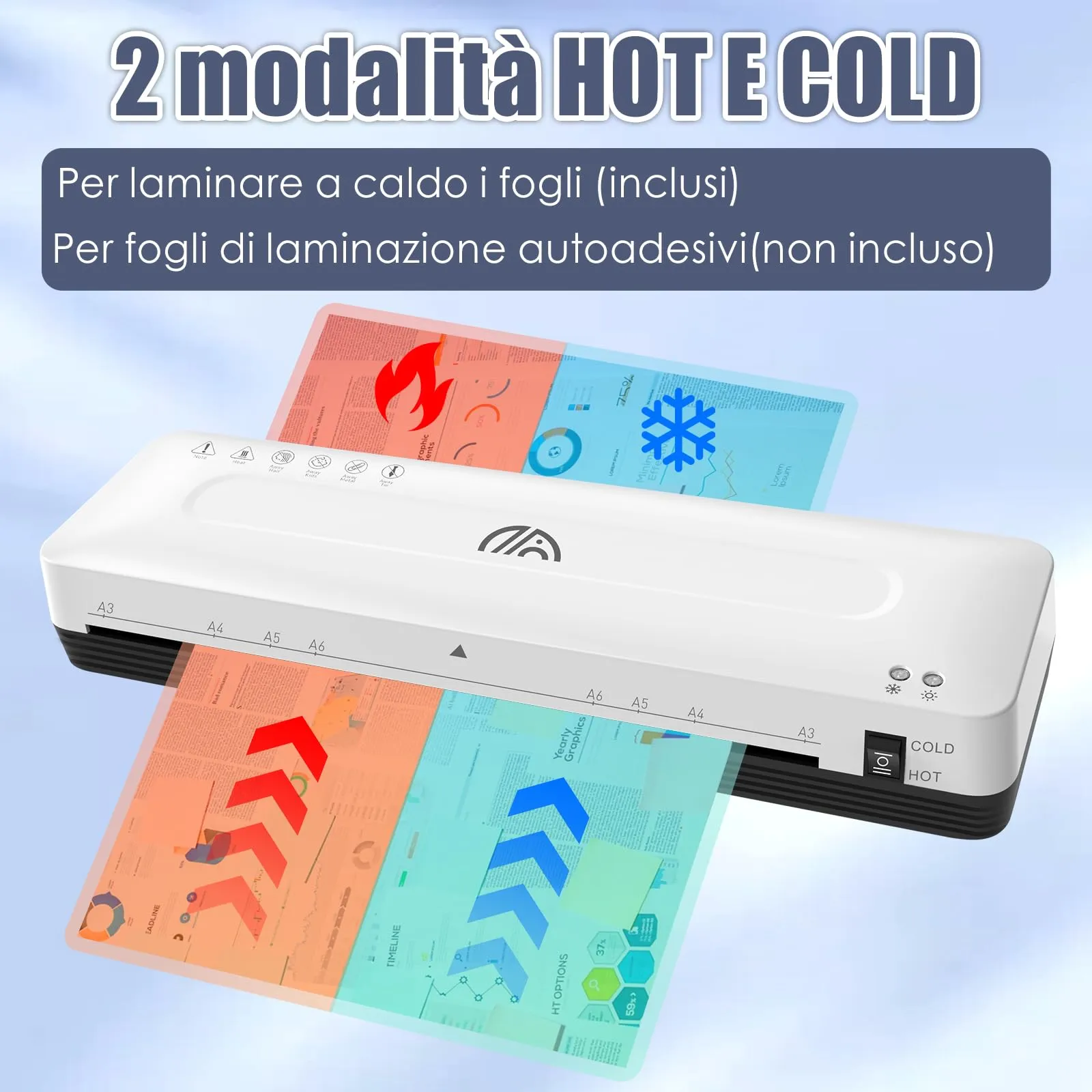 MAXDONE Plastificatrice A3 con Fogli di Laminazione A3 A4 A5 A6 - immagine 4