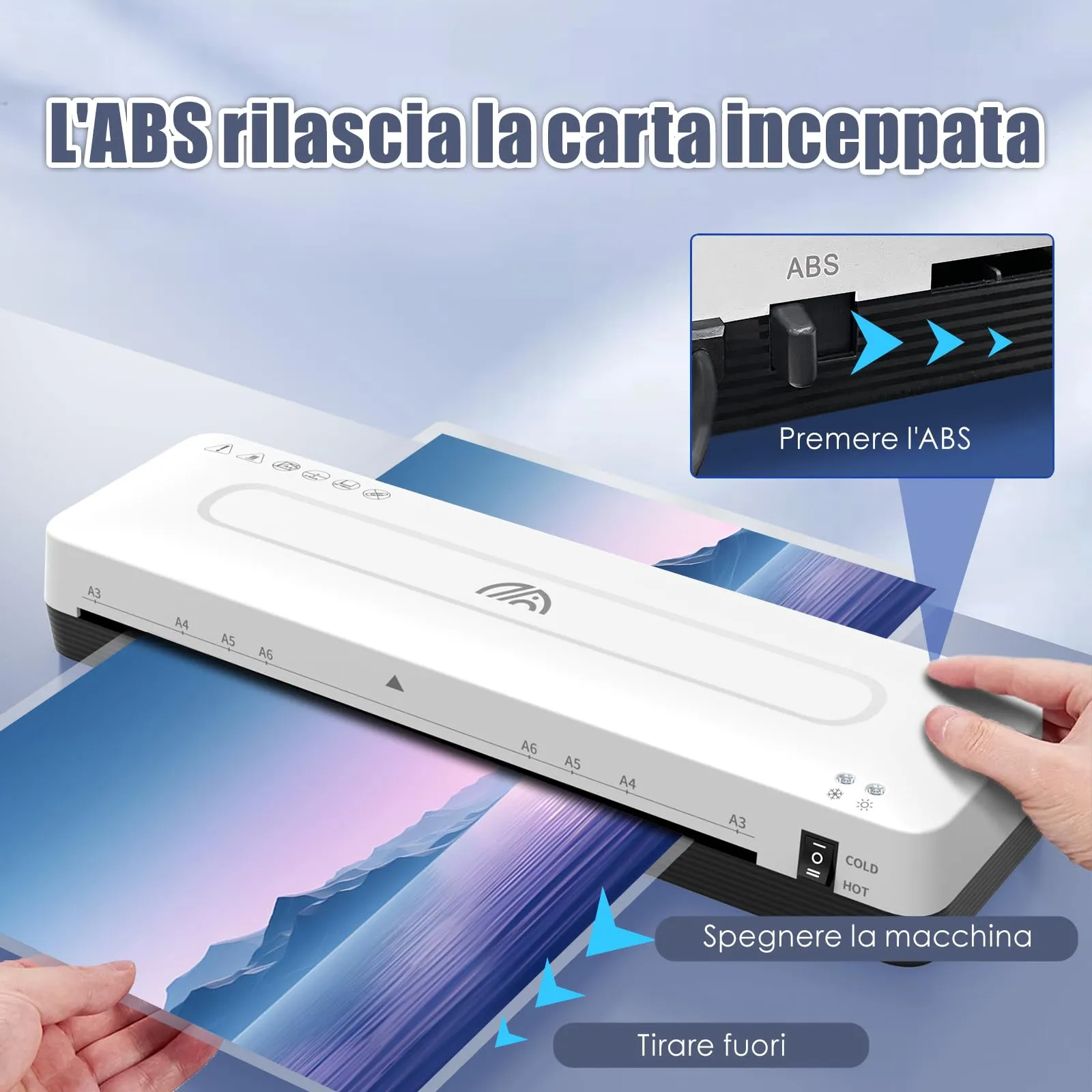 MAXDONE Plastificatrice A3 con Fogli di Laminazione A3 A4 A5 A6 - immagine 7