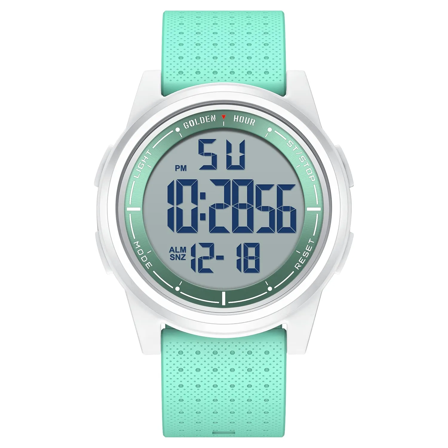 GOLDEN HOUR GH-1313 Orologio Digitale Ultra-Sottile Sport Impermeabile con Cinturino in Gomma - immagine 1