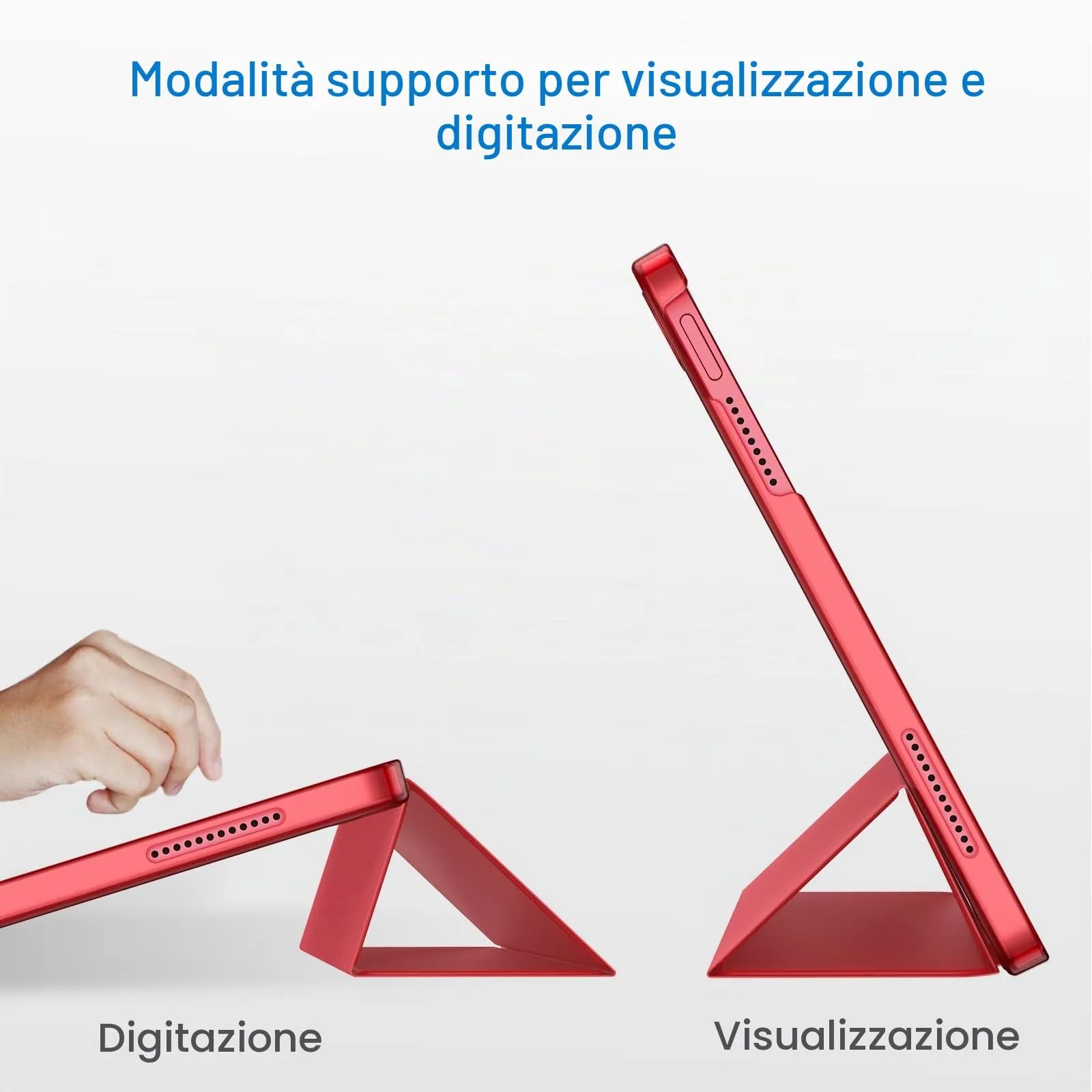 JETech Custodia per iPad 11ª/10ª Gen, Rosso - immagine 5