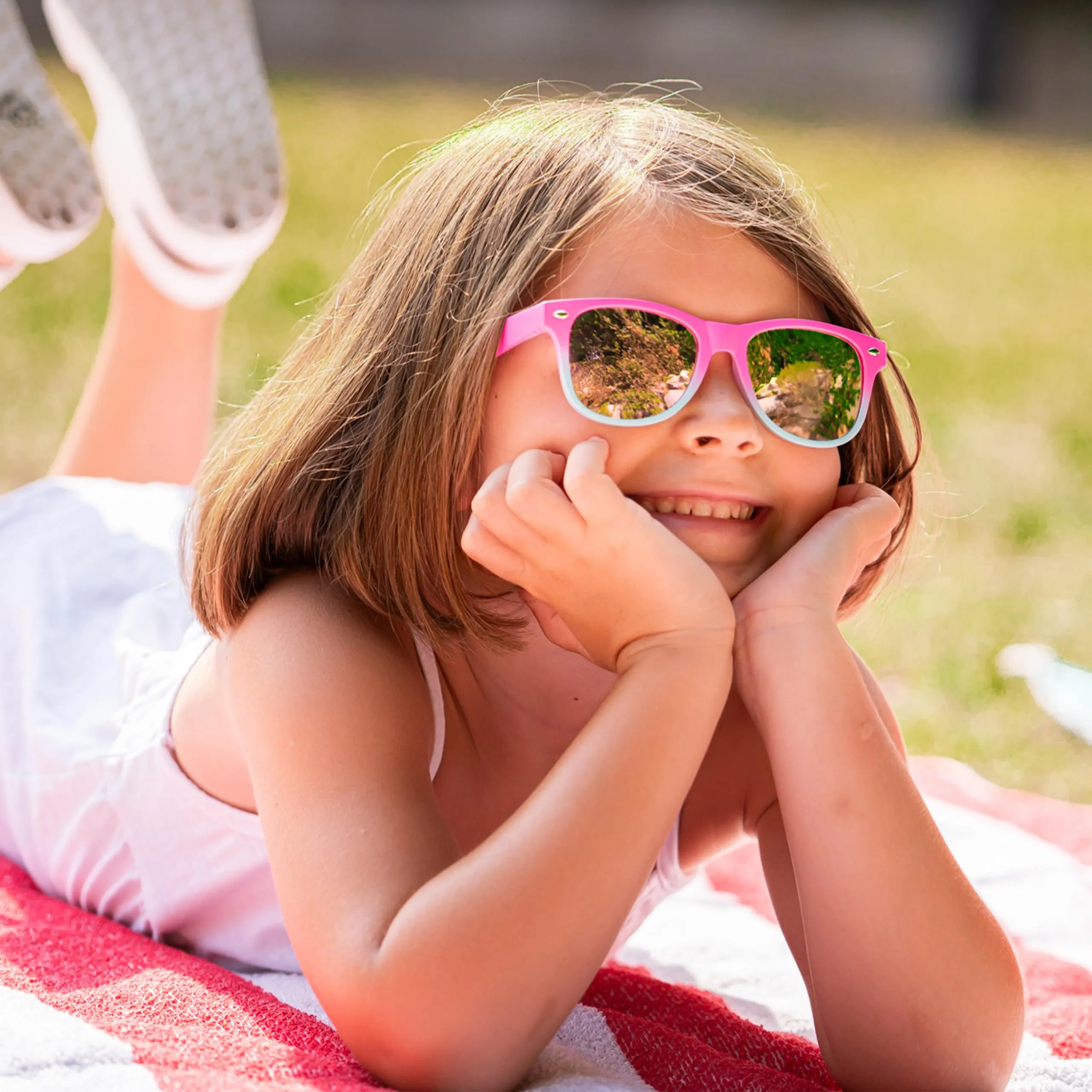 Kiddus Occhiali da Sole Polarizzati per Bambino e Bambina 4-7 Anni, UV400 CAT3, Montatura TR90 con Cordino Regolabile - immagine 5
