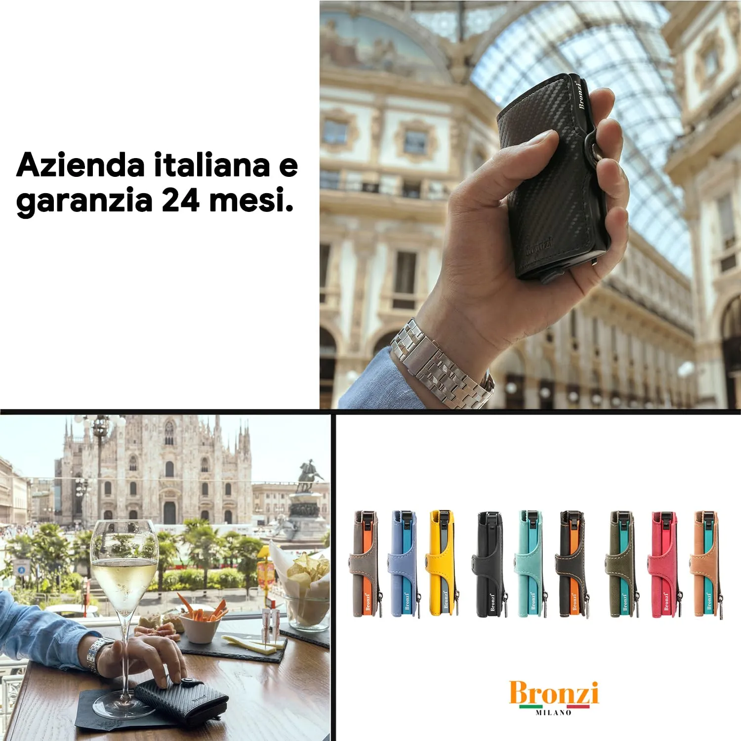 Bronzi Portafoglio Uomo Slim Piccolo in Vero Sughero, Portacarte con Protezione RFID, Modello Revelation - immagine 8