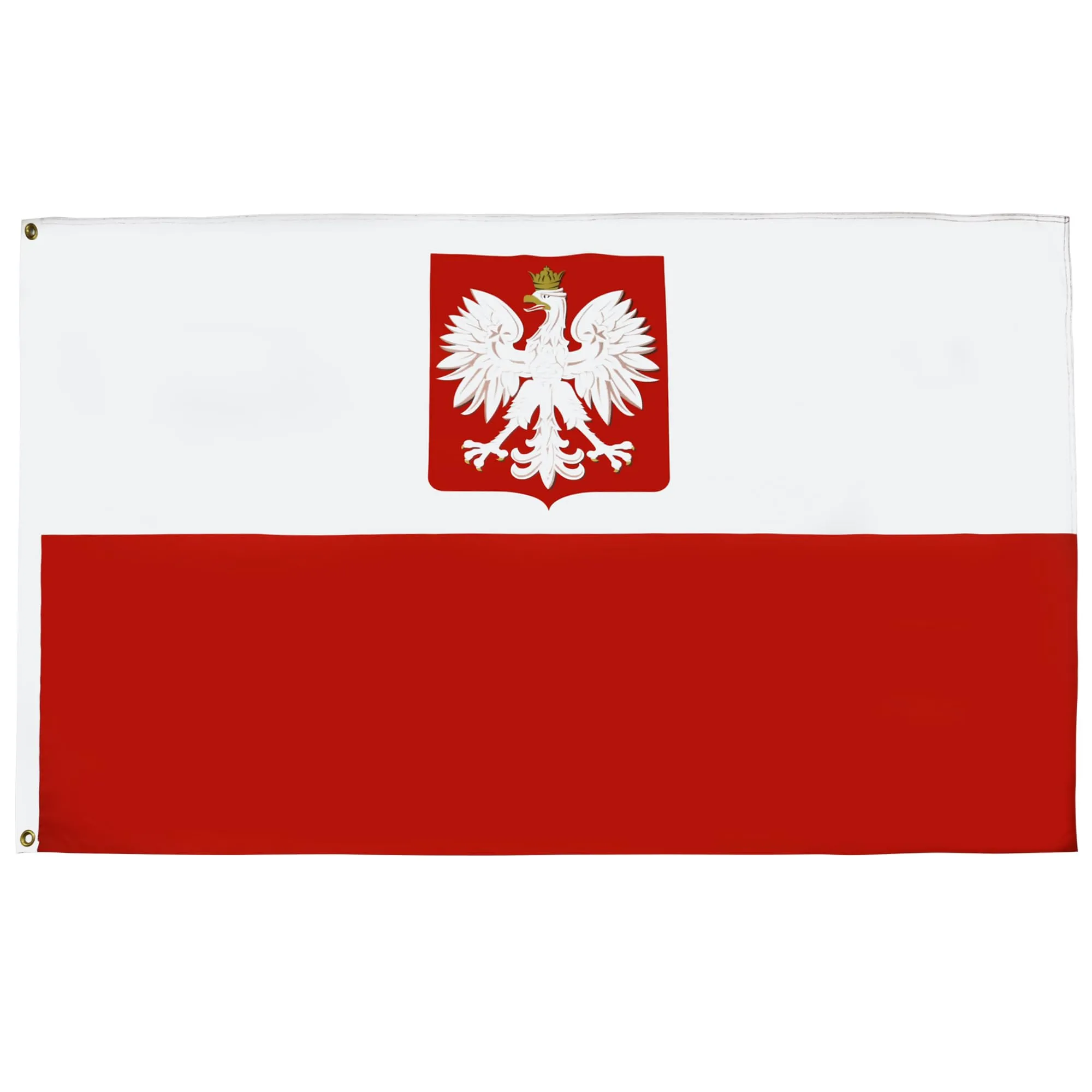 AZ FLAG Bandiera Polonia con Aquila, 90x60 cm, Poliestere, 2 Occhielli - immagine 1