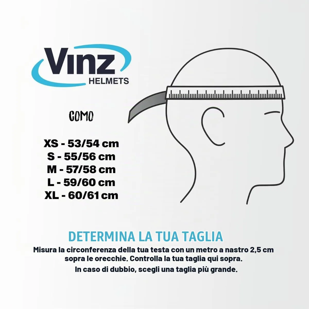Vinz Como Casco Jet con Visiera ECE 22.06 - Bianco, XL - immagine 4