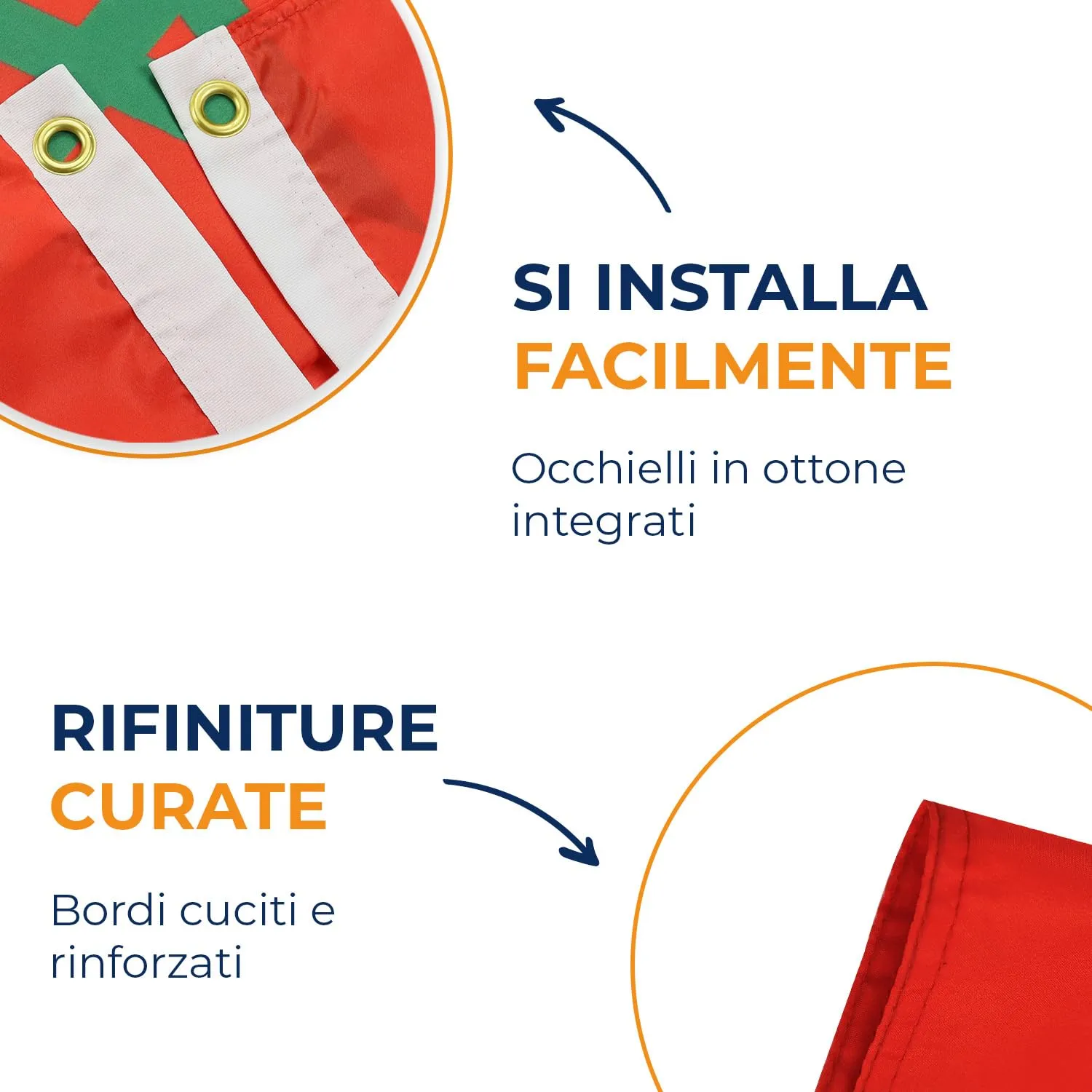 AZ FLAG Bandiera Marocco 90x60 cm in Poliestere con 2 Occhielli - immagine 4
