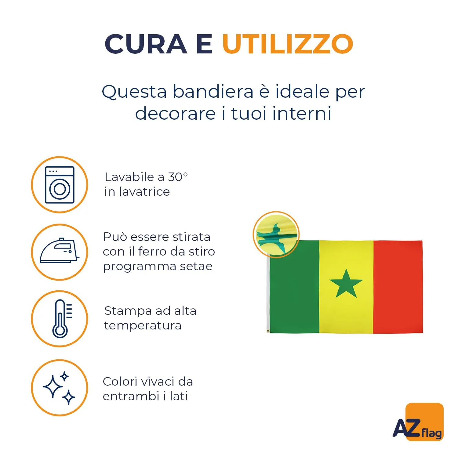 AZ FLAG Bandiera Senegal 90x60 cm Poliestere con 2 Occhielli - immagine 5