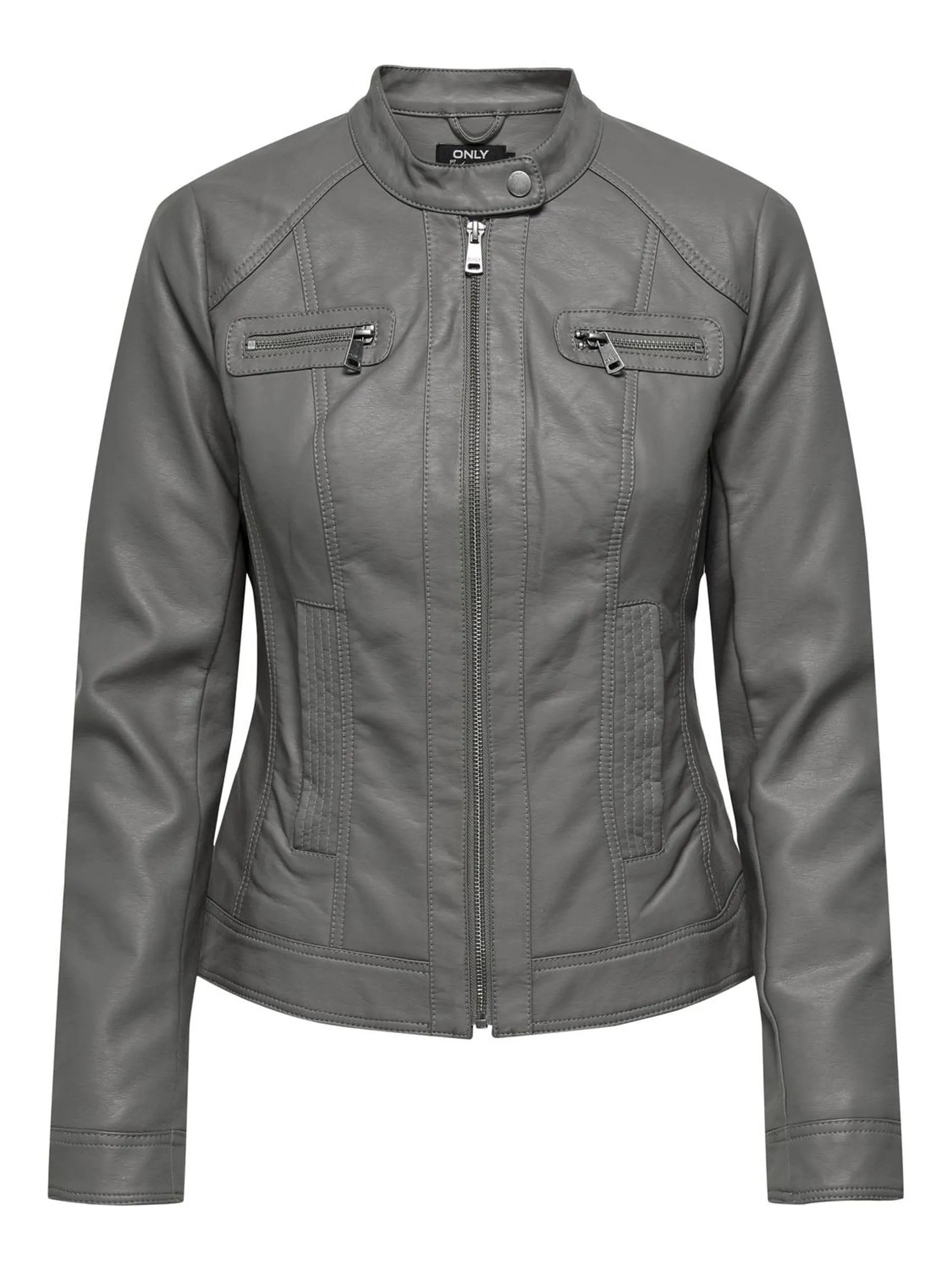 ONLY Bandit Biker Giacca in Finta Pelle, Plum Kitten, XS Donna - immagine 1