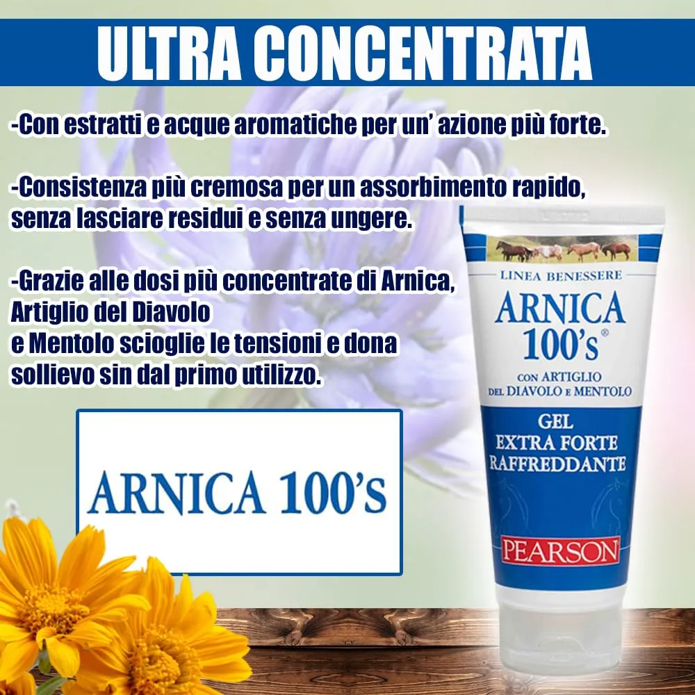 ARNICA 100'S Gel Extraforte Raffreddante Pearson per Cavalli, 100 ml - immagine 3