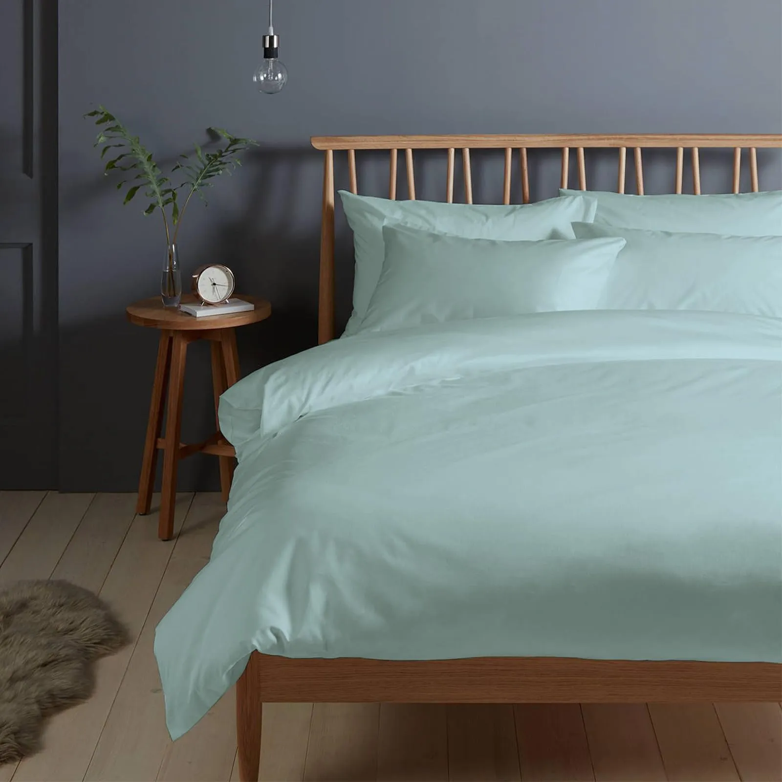 Pizuna Linens Set Copripiumino Matrimoniale in Cotone 400 Fili, 240x200 cm, Blu, 3 Pezzi - immagine 1