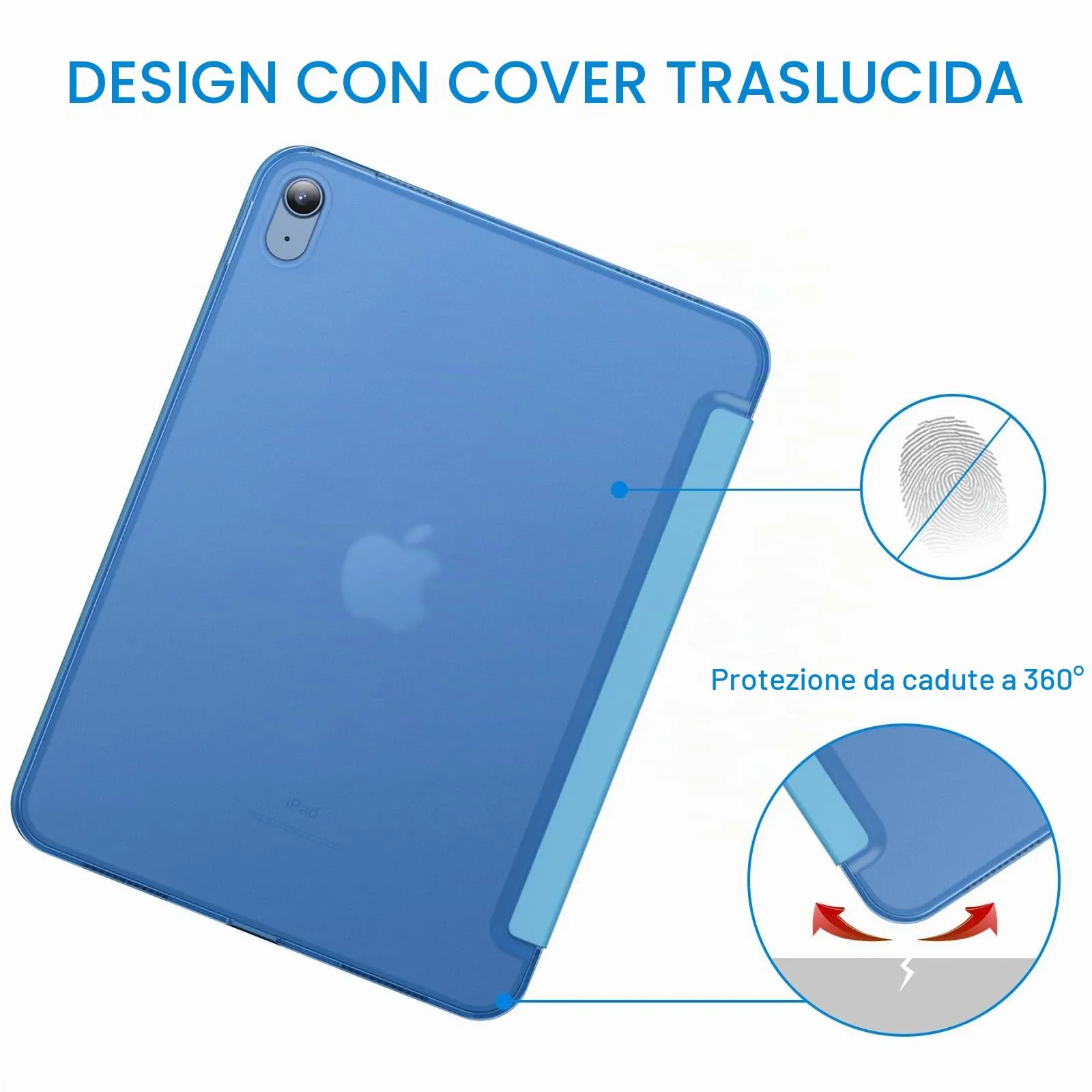 JETech Custodia per iPad 11ª/10ª Gen, Cielo Blu - immagine 4
