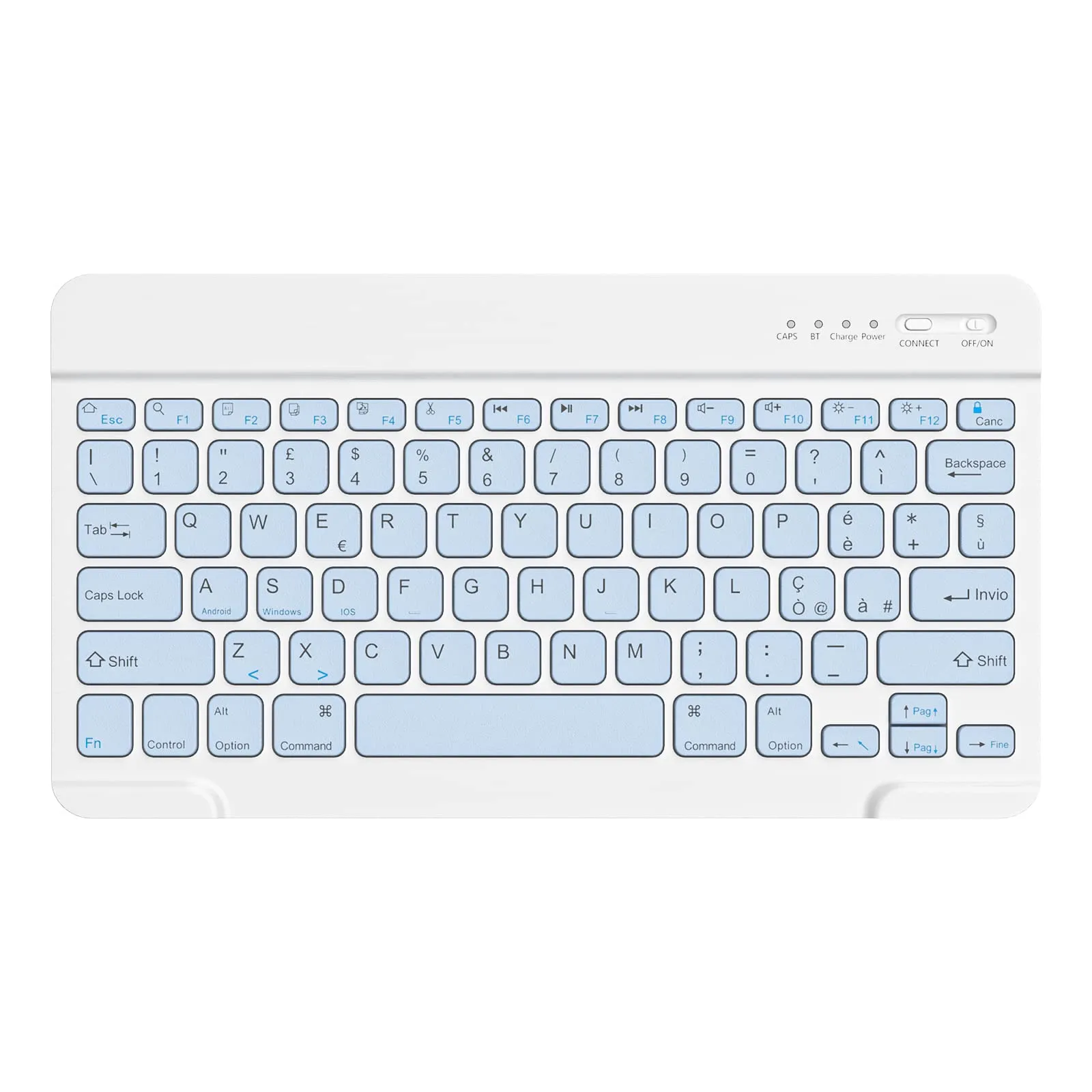 HZD Tastiera Wireless Bluetooth Universale Ultra Sottile Ricaricabile - immagine 1