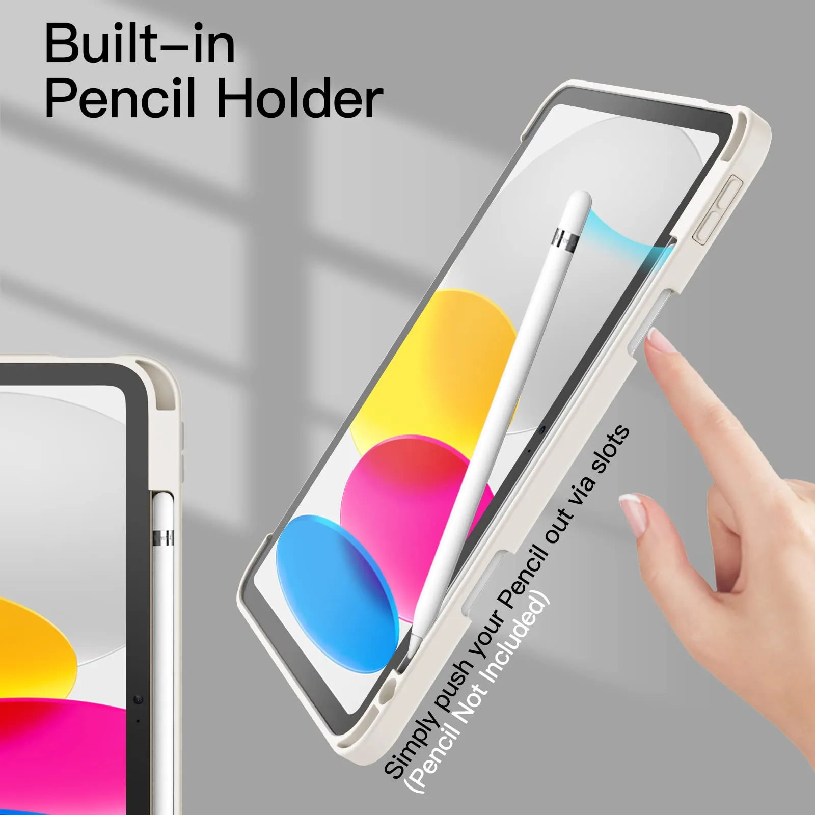 JETech Custodia per iPad (A16) 11ª/10ª Gen, Bianco - immagine 5