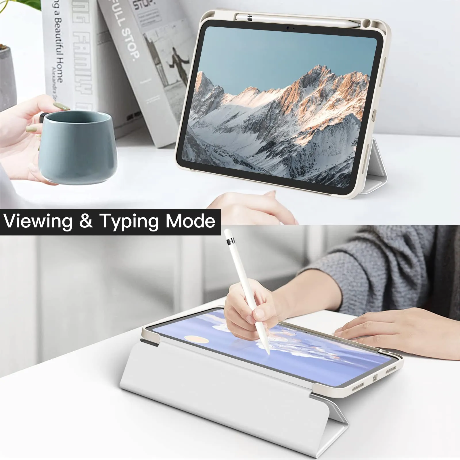 JETech Custodia per iPad (A16) 11ª/10ª Gen, Bianco - immagine 7