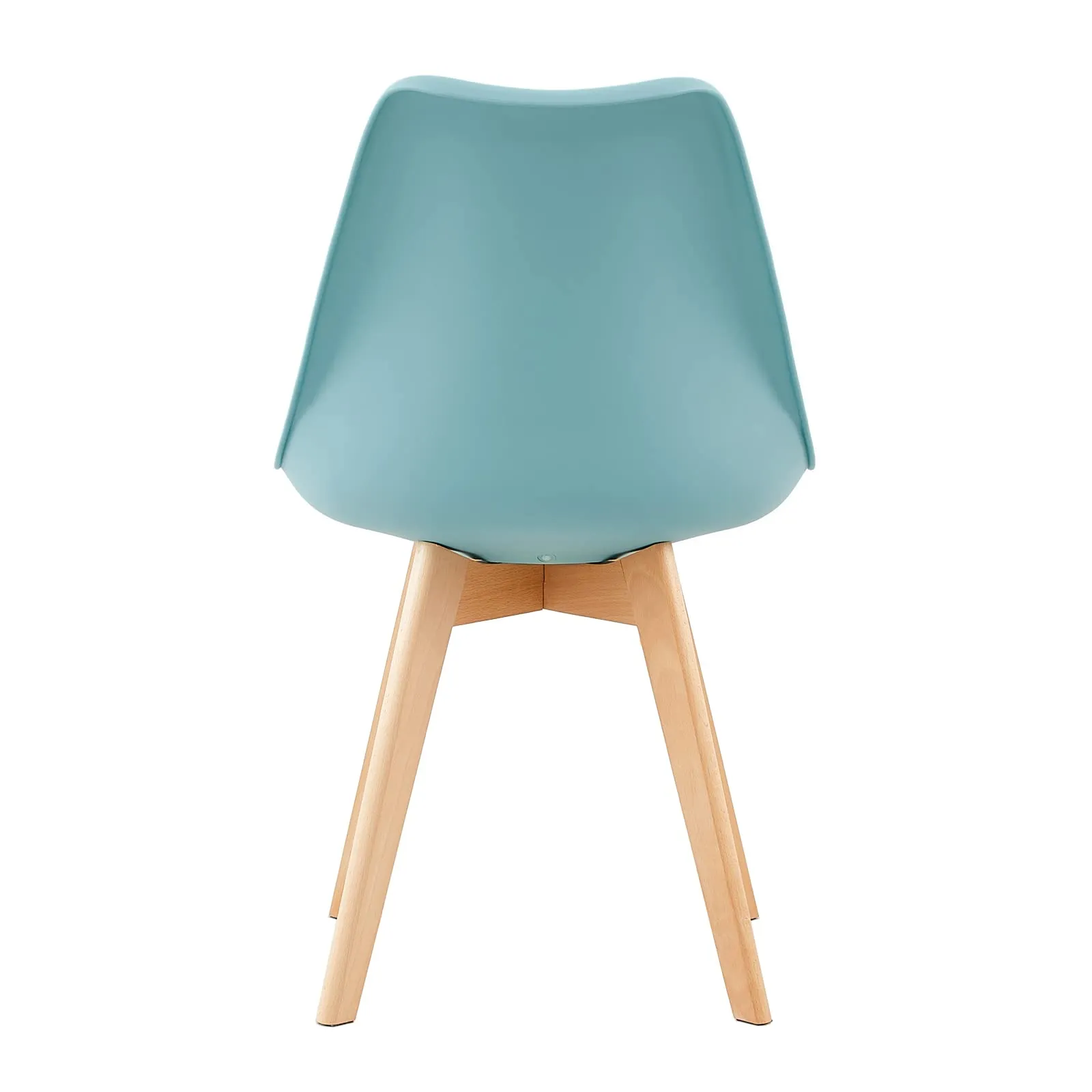 EGGREE Set di 4 Sedie da Pranzo e Cucina in Pelle PU e Legno di Faggio, Blu Menta - immagine 4