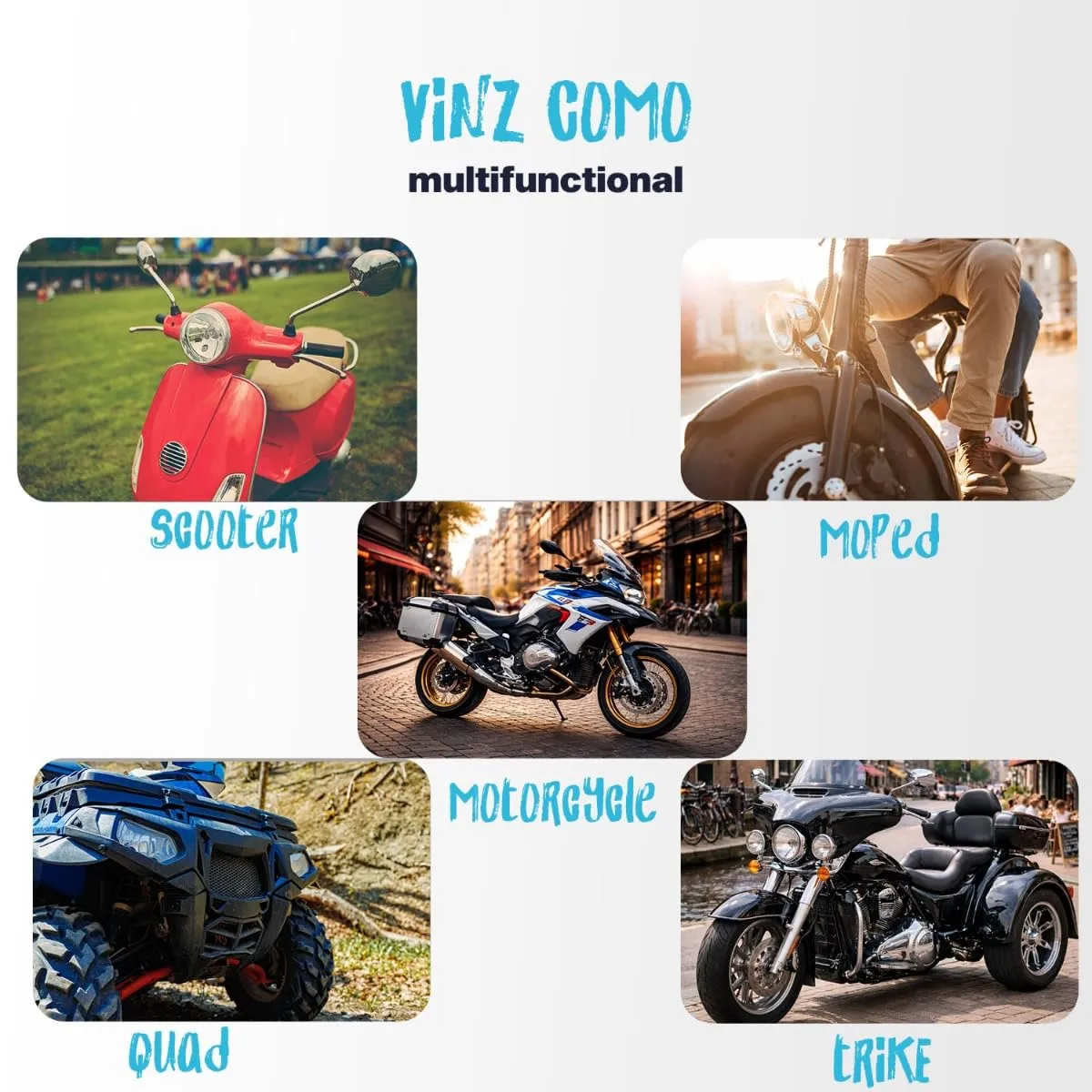 Vinz Como Casco Jet con Visiera ECE 22.06 Titanio - immagine 7