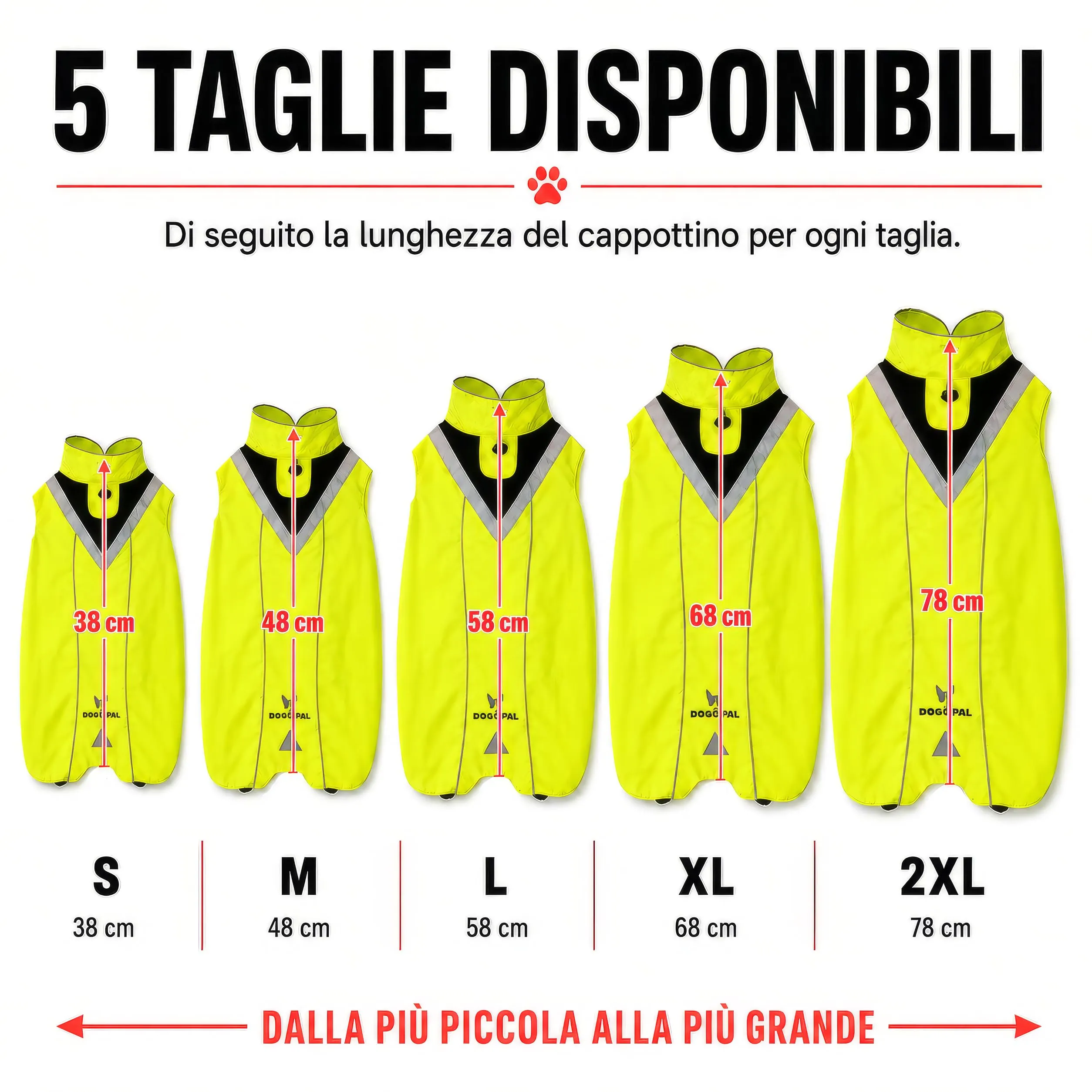 DOGOPAL Impermeabile per Cane Catarifrangente con Apertura per Guinzaglio, Giallo, M - immagine 5