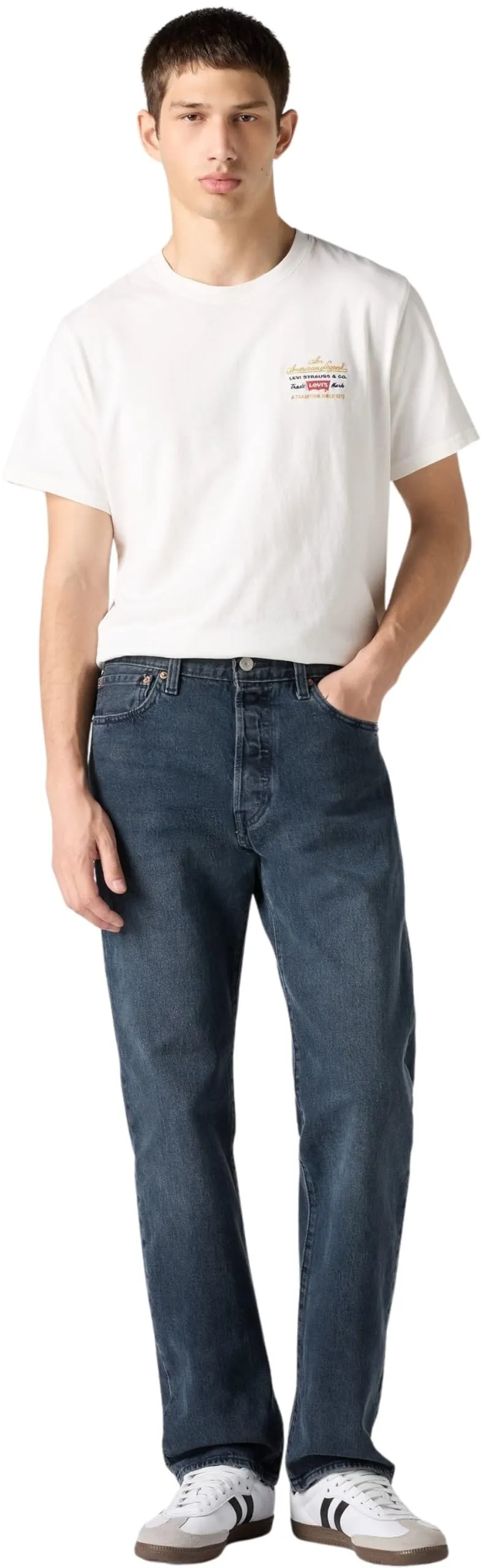 Levi's 501 Original Fit Jeans, Blue Black Stretch, 36W / 32L - immagine 4