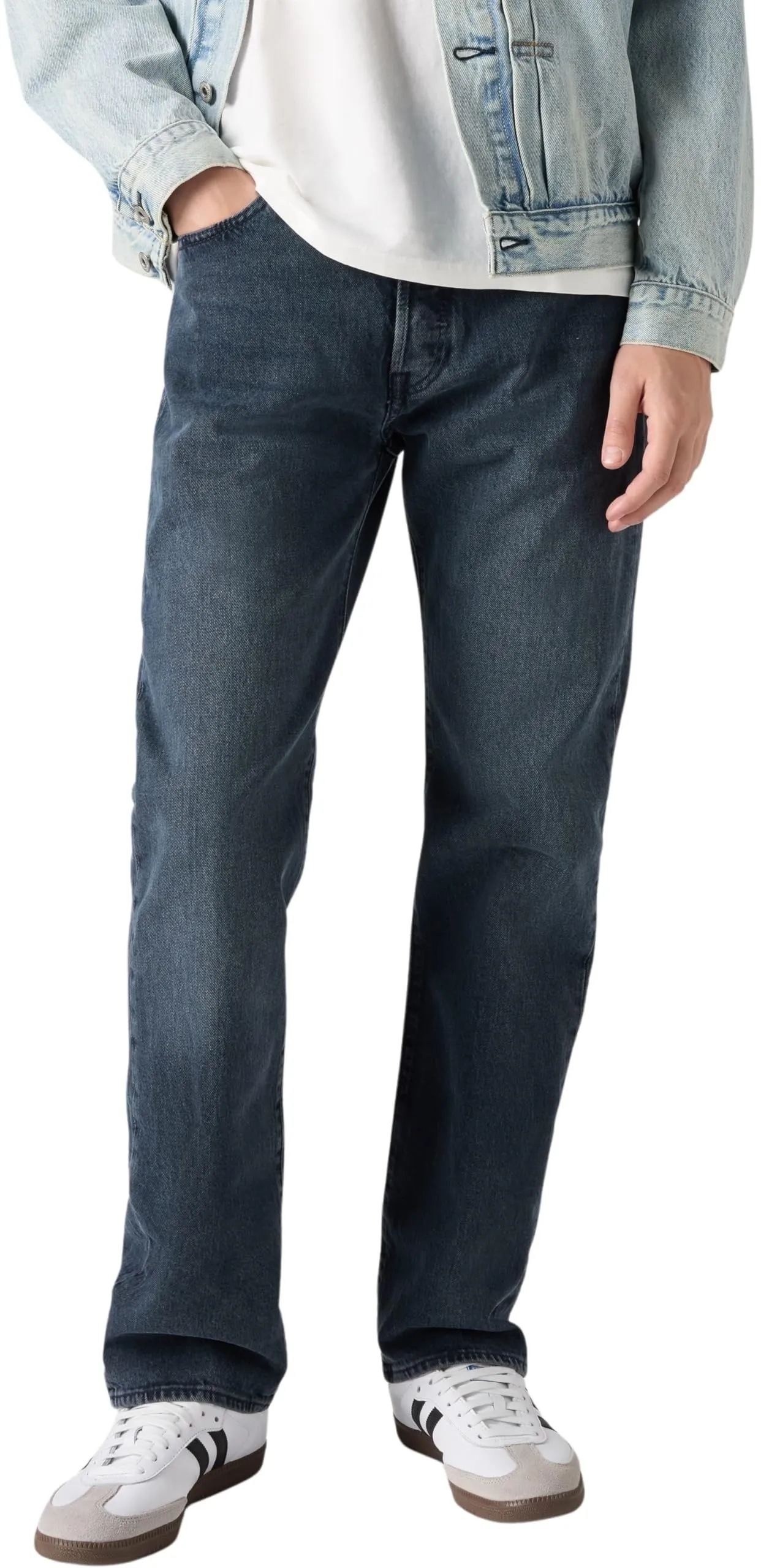 Levi's 501 Original Fit Jeans, Blue Black Stretch, 32W / 34L - immagine 1