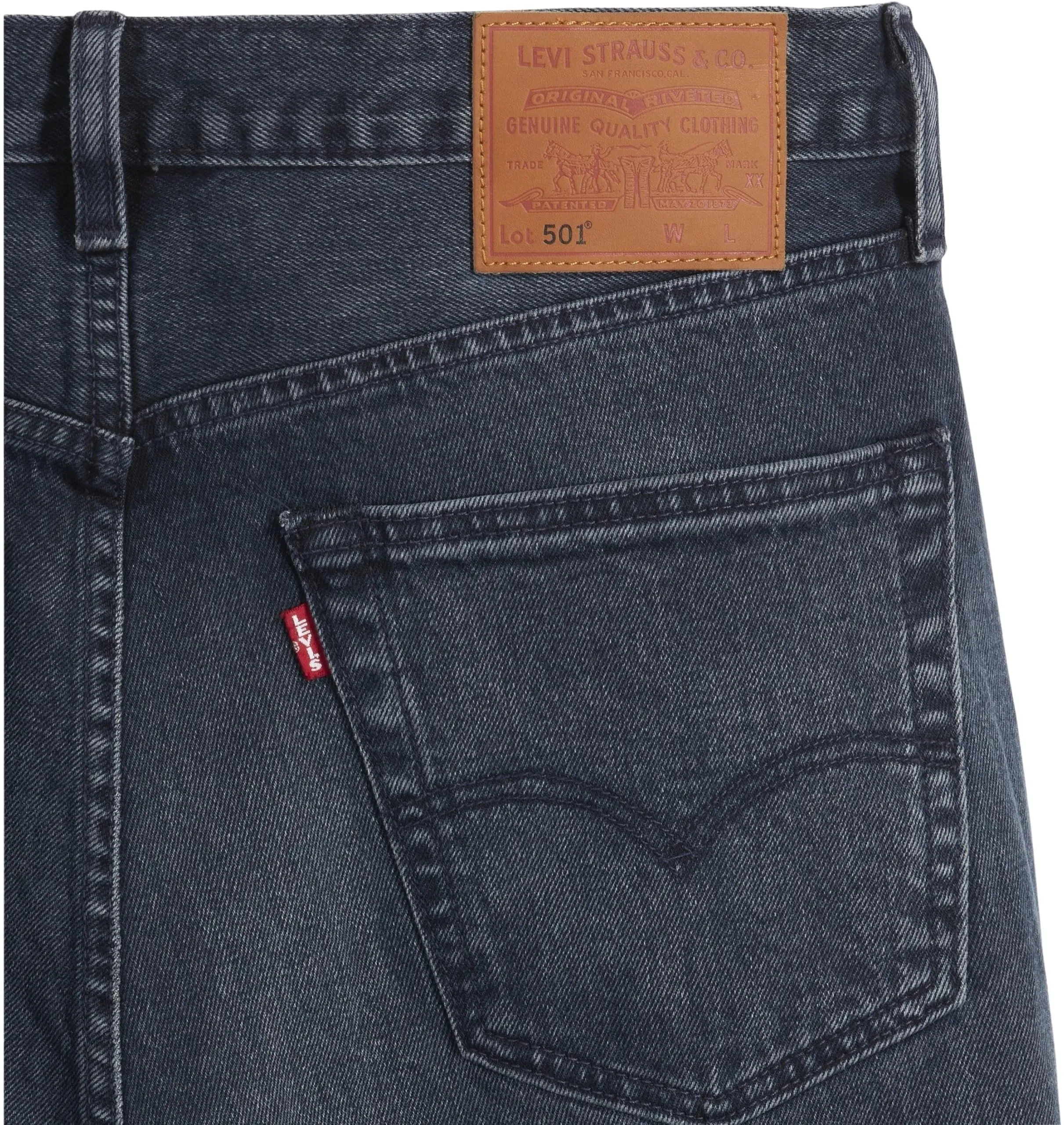 Levi's 501 Original Fit Jeans, Blue Black Stretch, 34W / 30L - immagine 8