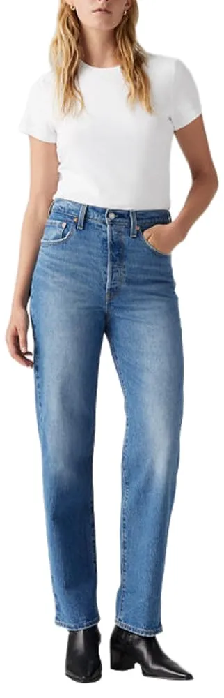 Levi's Ribcage Straight Ankle Jeans, Dance Around, 30W / 31L - immagine 1