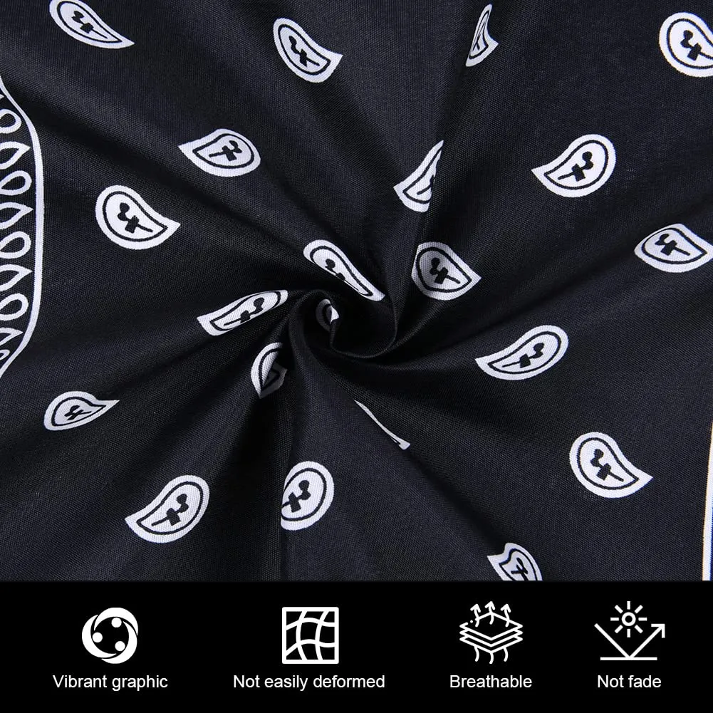 Aomig Bandana Paisley Multicolori, 55 x 55 cm, Poliestere - immagine 3