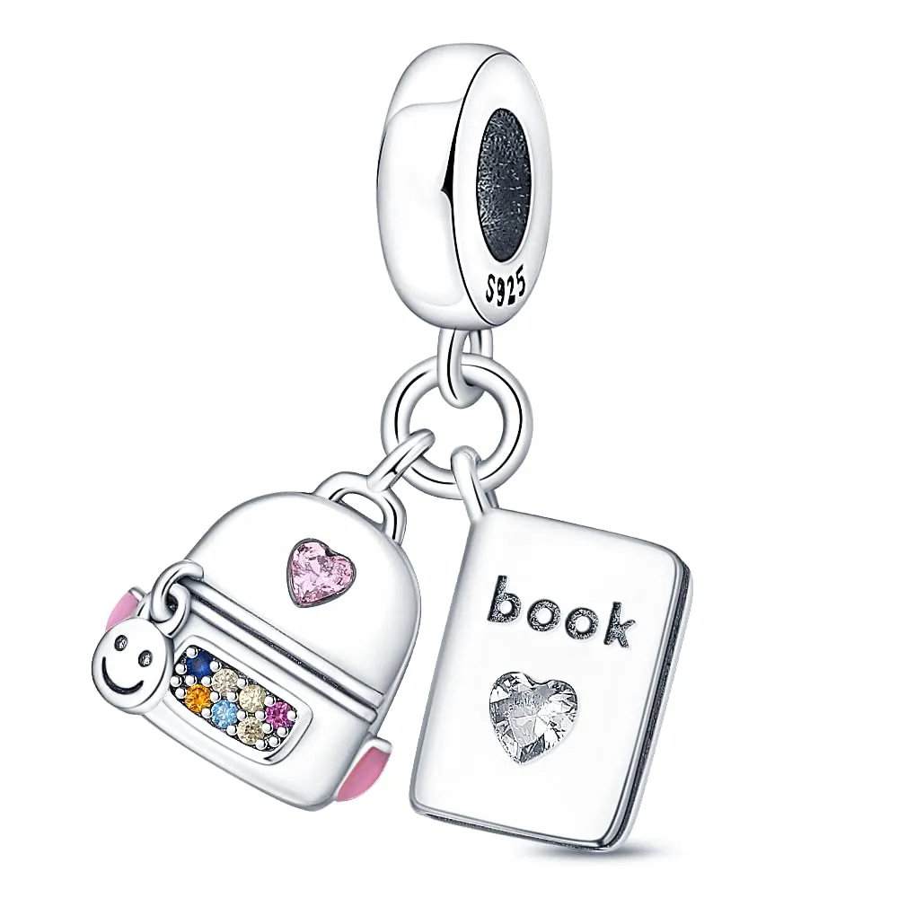 TINSLO Bead Charm in Argento Sterling 925 con Cubic Zirconia per Braccialetti e Collane Europei - immagine 1