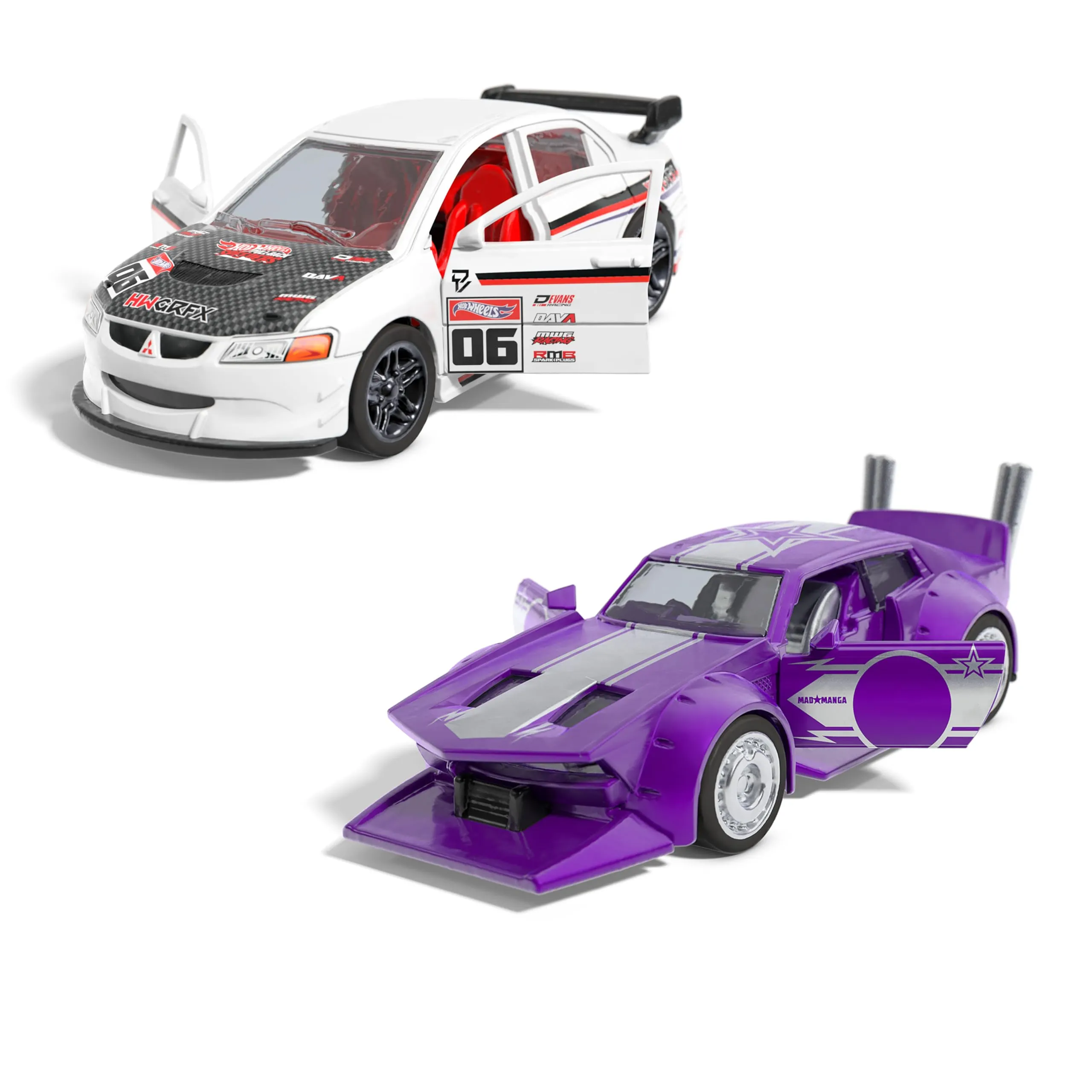 Hot Wheels Bolidi a Retrocarica, Set di 2 Macchinine in Scala 1:43, HPR91 - immagine 3