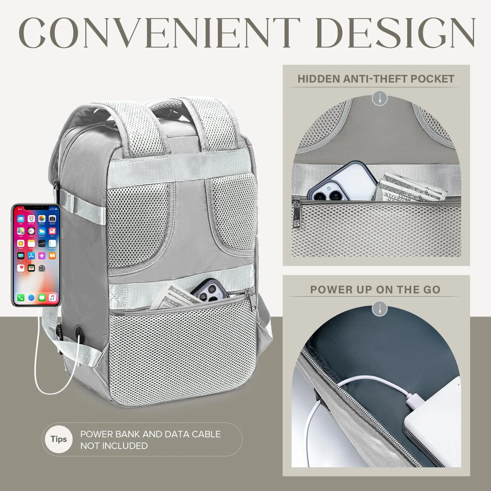 Hayayu Zaino Bagaglio a Mano per Ryanair 40x20x28 cm - immagine 4