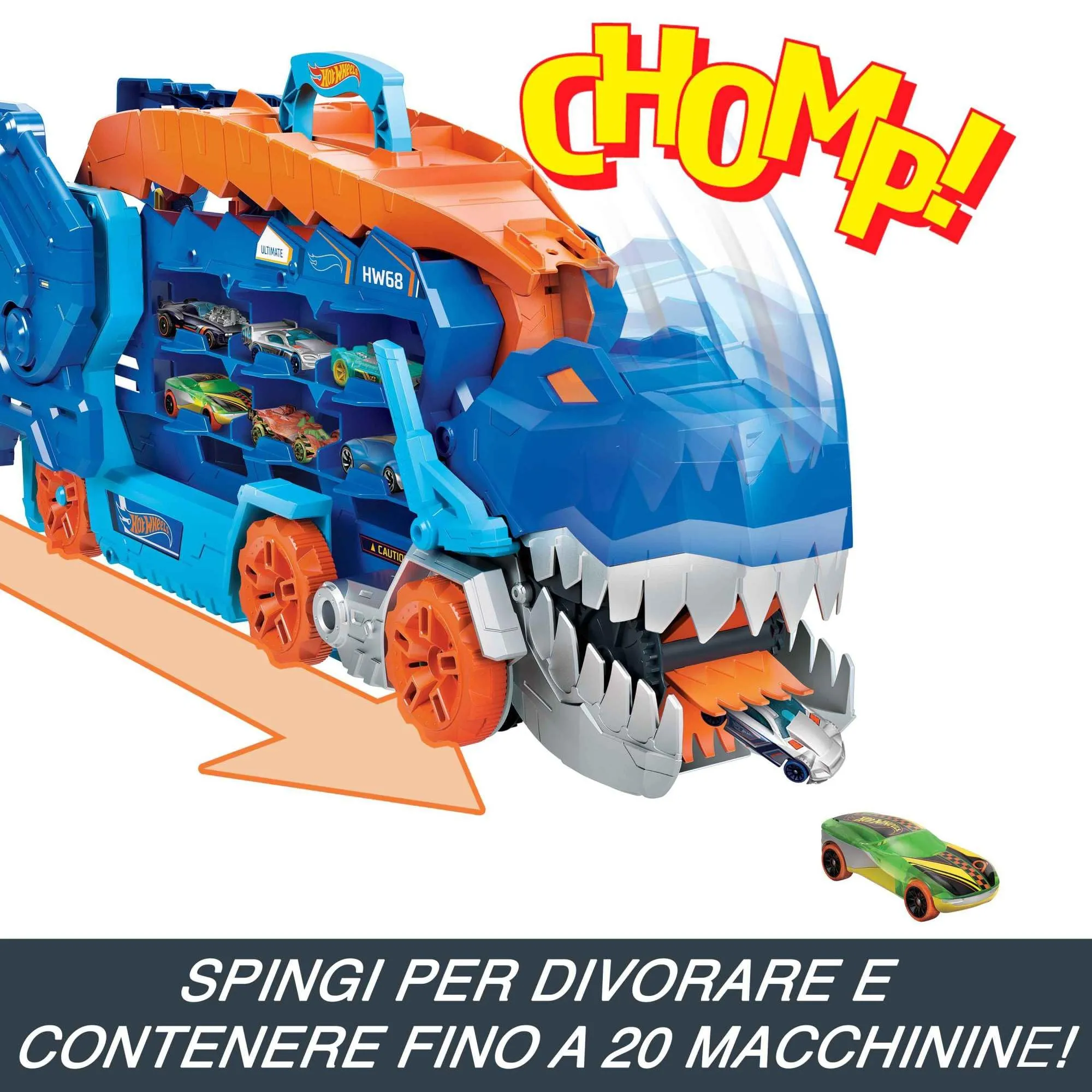 Hot Wheels City Let's Race Mega Dino Trasportatore HNG50 - immagine 3
