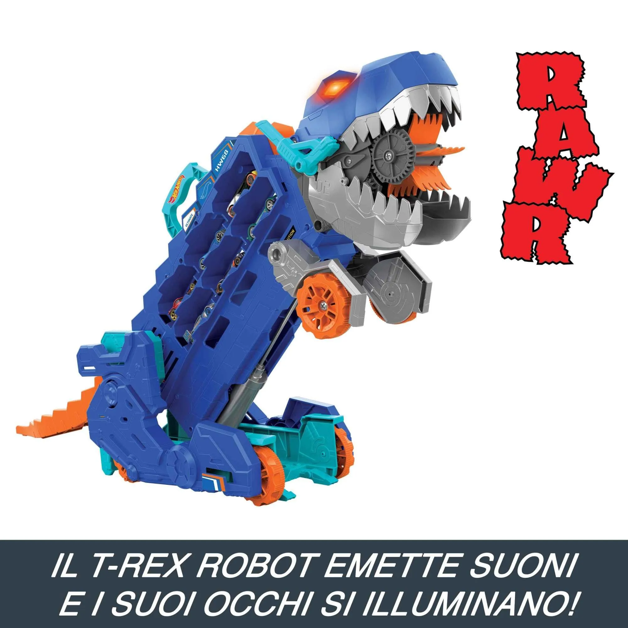 Hot Wheels City Let's Race Mega Dino Trasportatore HNG50 - immagine 5