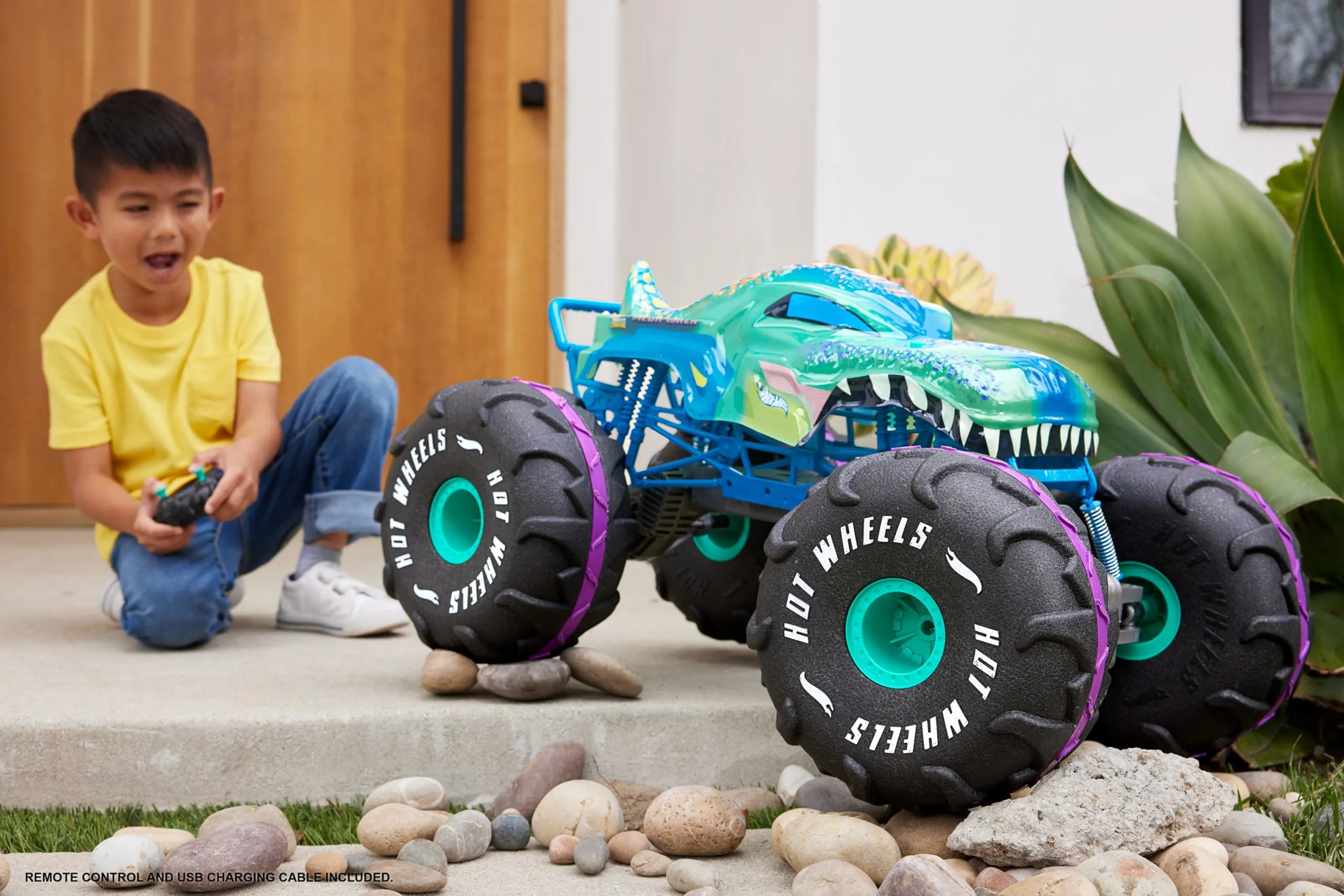 Hot Wheels Monster Trucks XL Mega-Wrex RC Vehicle 1:6 Scale - immagine 2