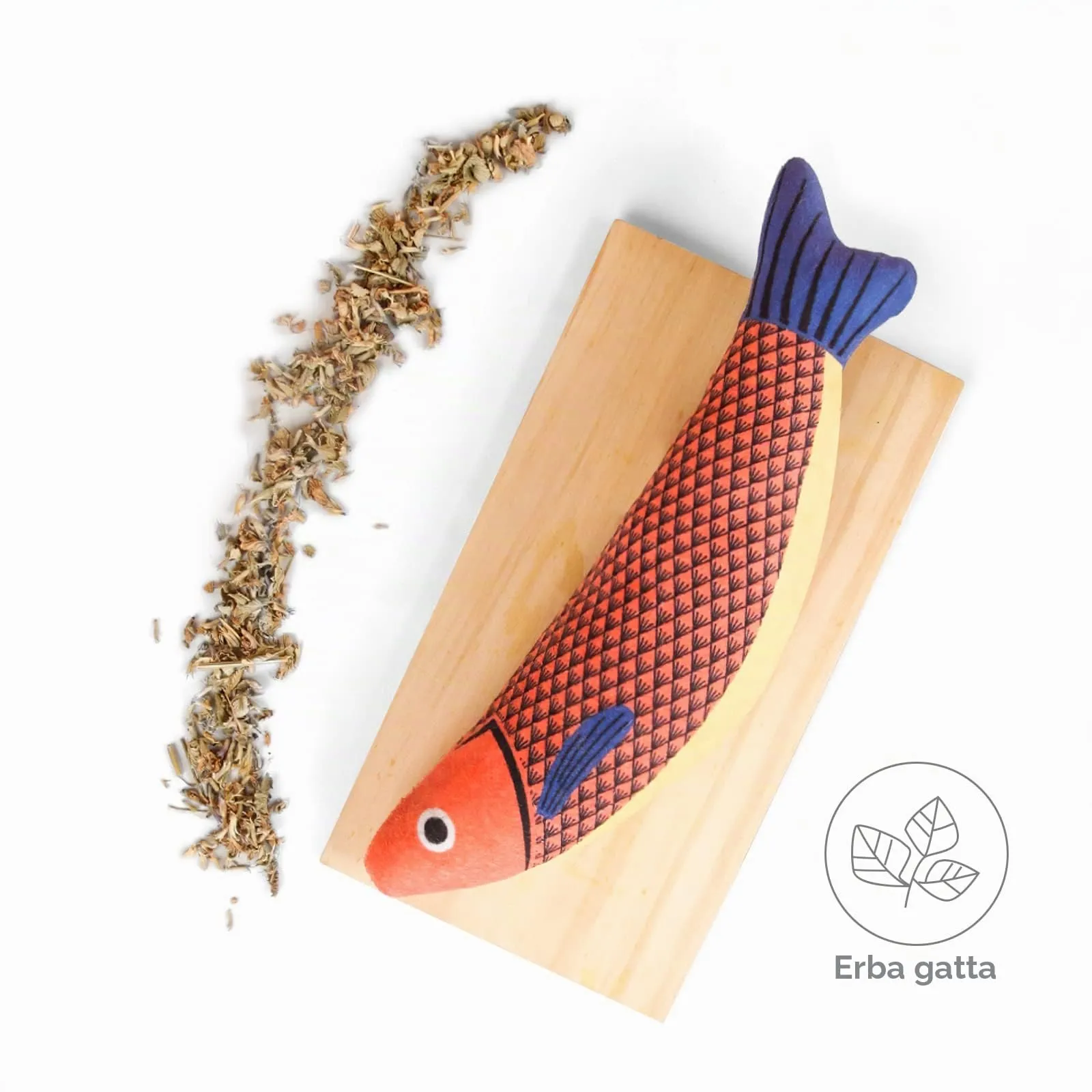 Aibuddy Giocattolo per Gatti con Erba Gatta e Campanella, Set da 3 Pezzi a Forma di Pesce - immagine 3