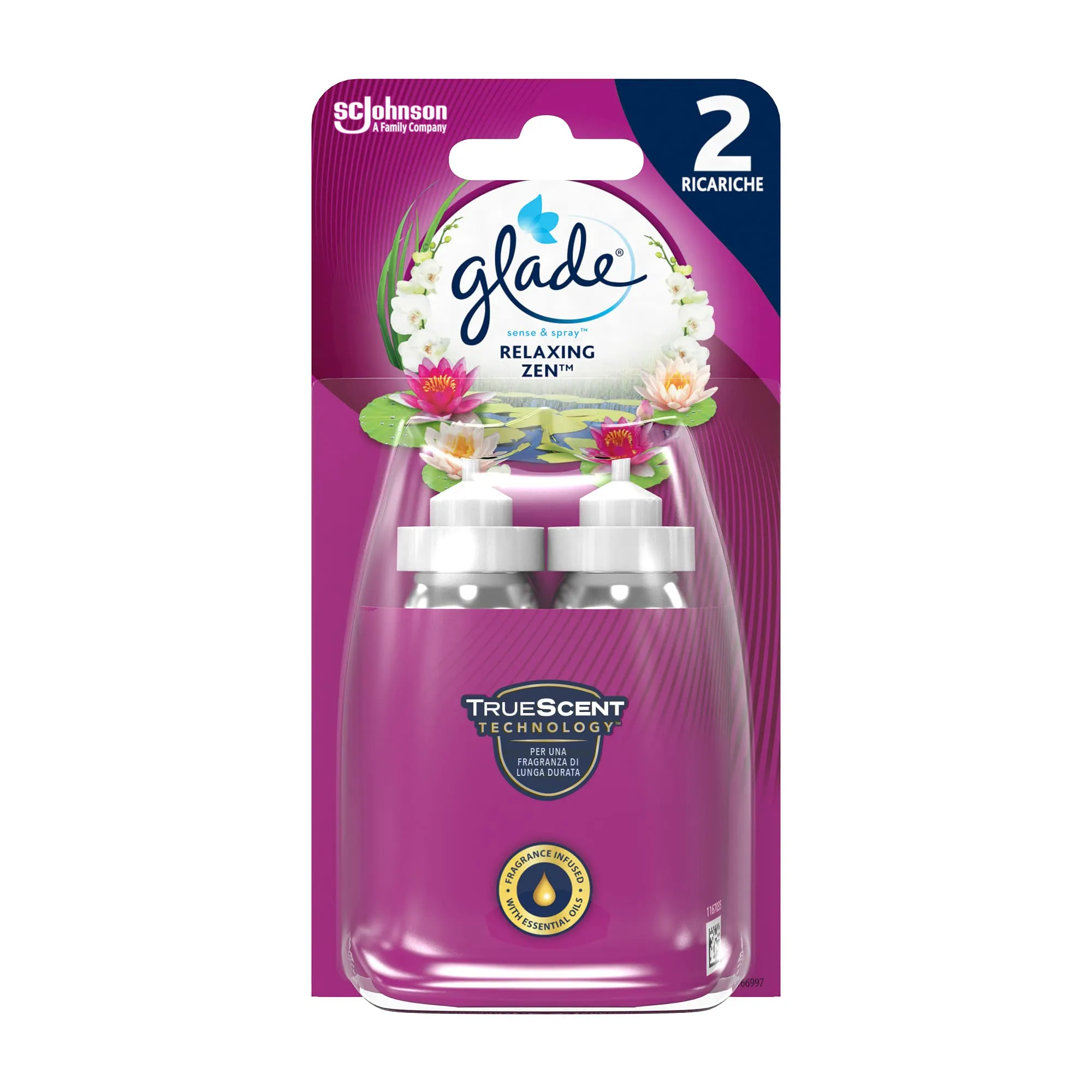 Glade Sense & Spray Ricariche, Relaxing Zen, 2 Pezzi - immagine 1