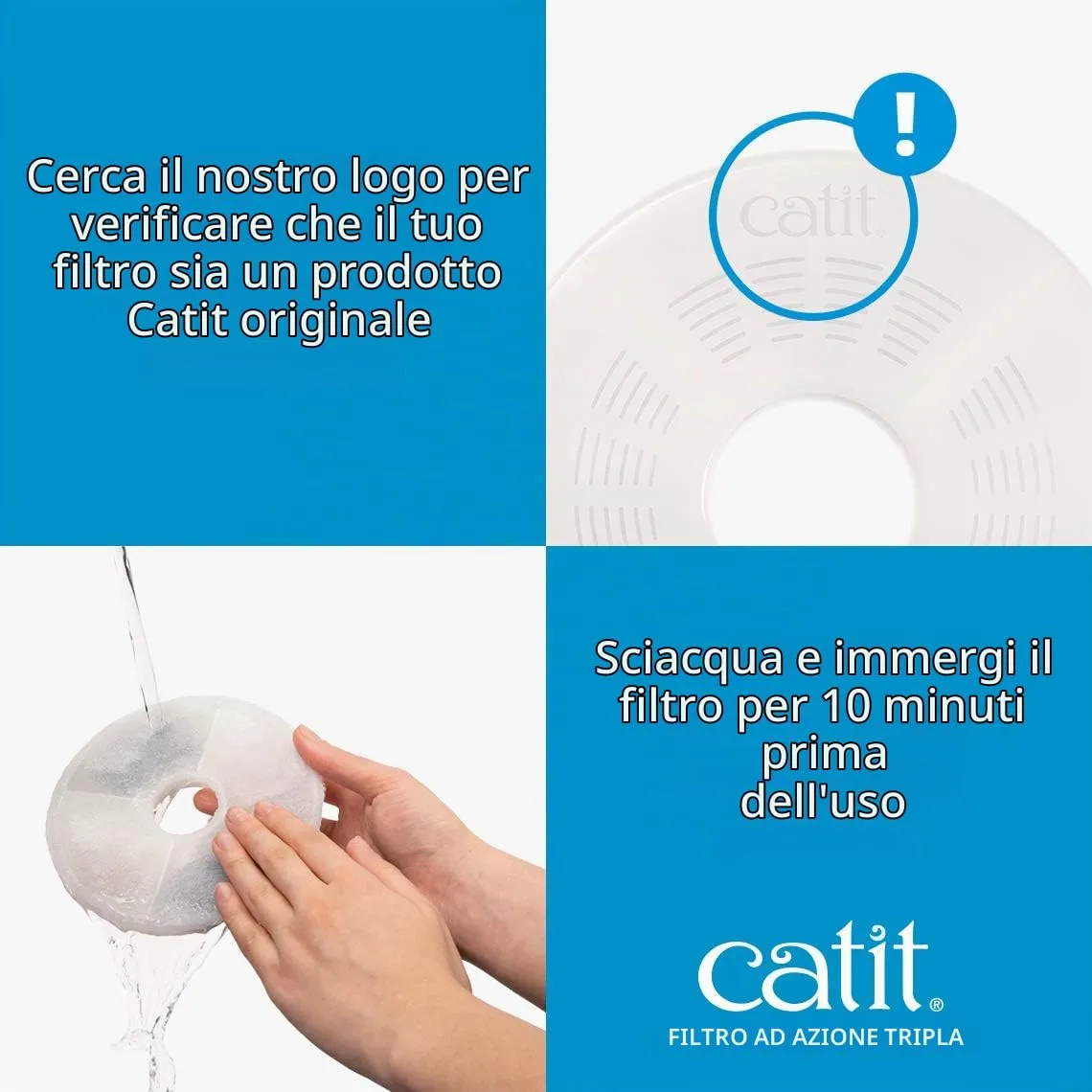 Catit Triple Action Set Filtri per Fontanelle, 5 Pezzi - immagine 4
