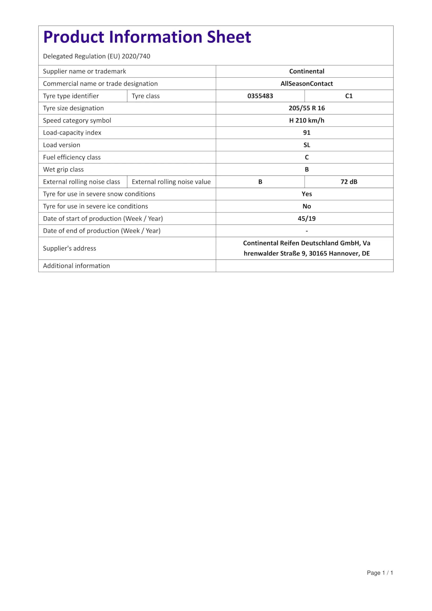 Continental Allseasoncontact 205/55 R16 91H - immagine 6