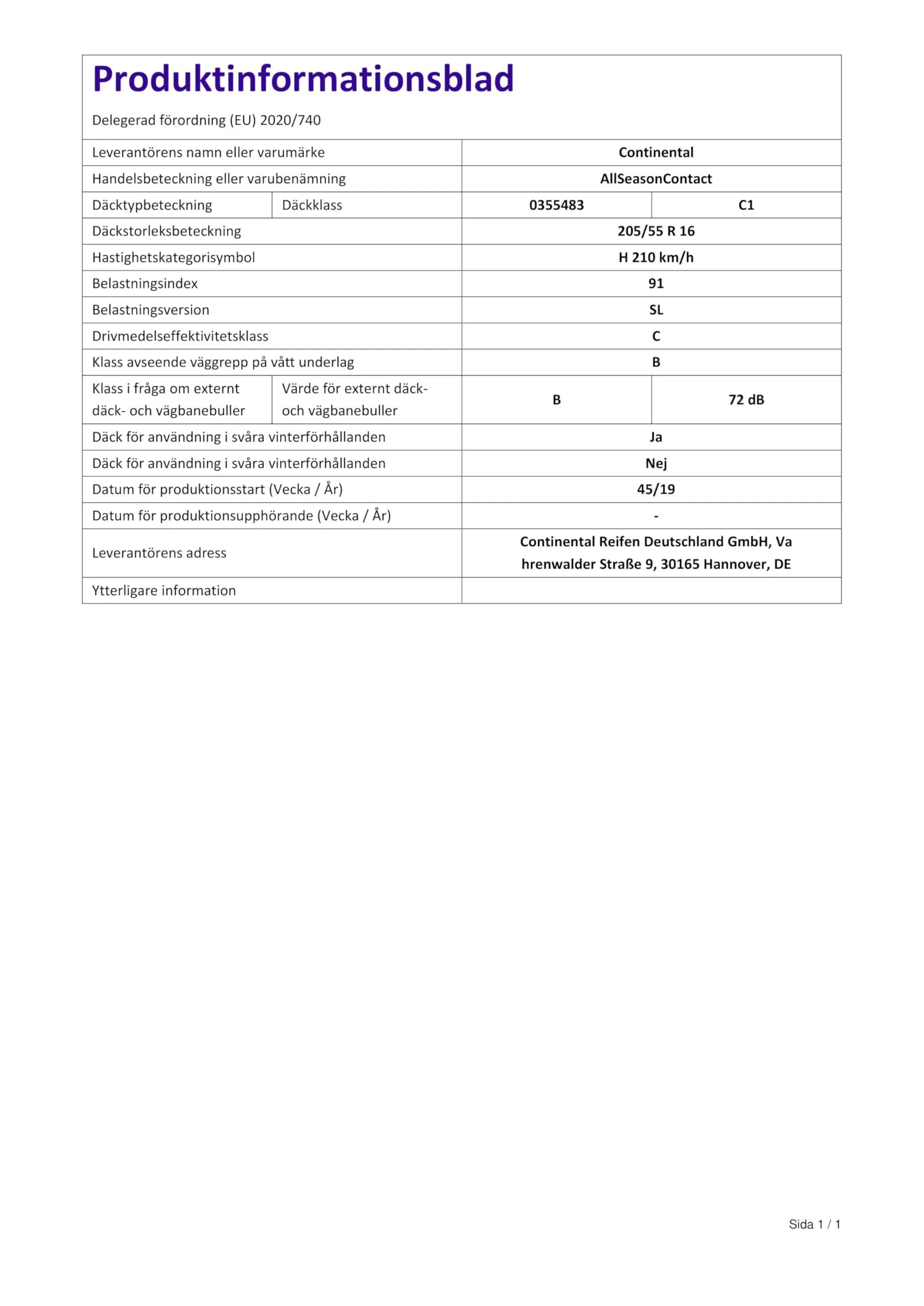 Continental Allseasoncontact 205/55 R16 91H - immagine 8