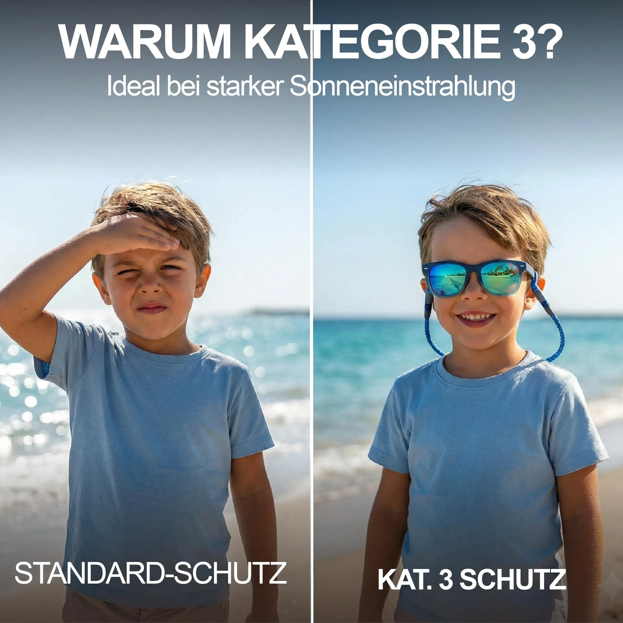 Kiddus Occhiali da Sole Polarizzati per Bambini 4-7 Anni, UV400 CAT3 - immagine 3