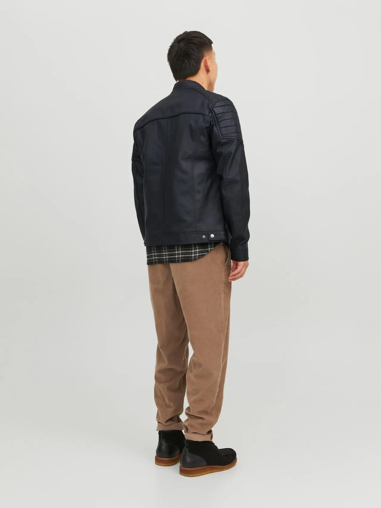 Jack & Jones Giacca in Finta Pelle Scamosciata - Black 1 - XXL - immagine 2