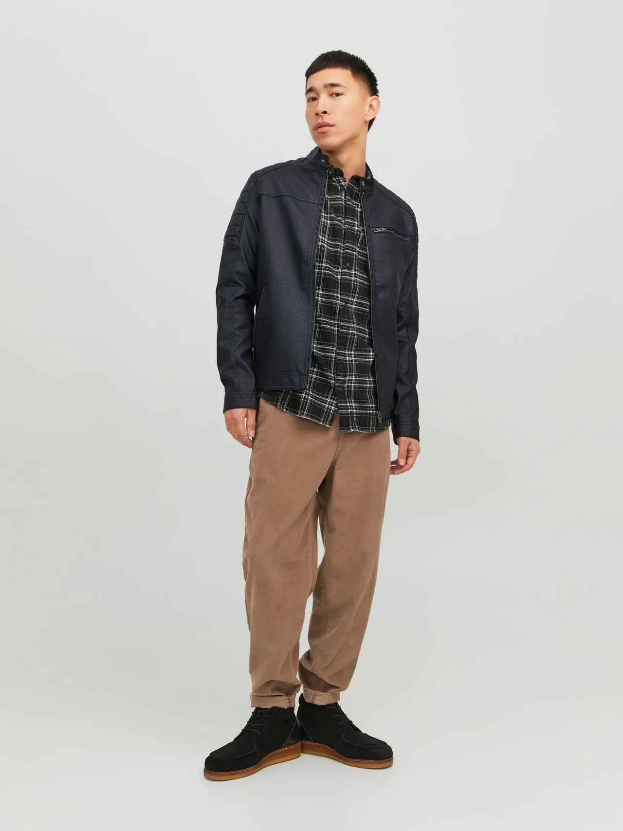 Jack & Jones Giacca in Finta Pelle Scamosciata - Black 1 - XXL - immagine 3