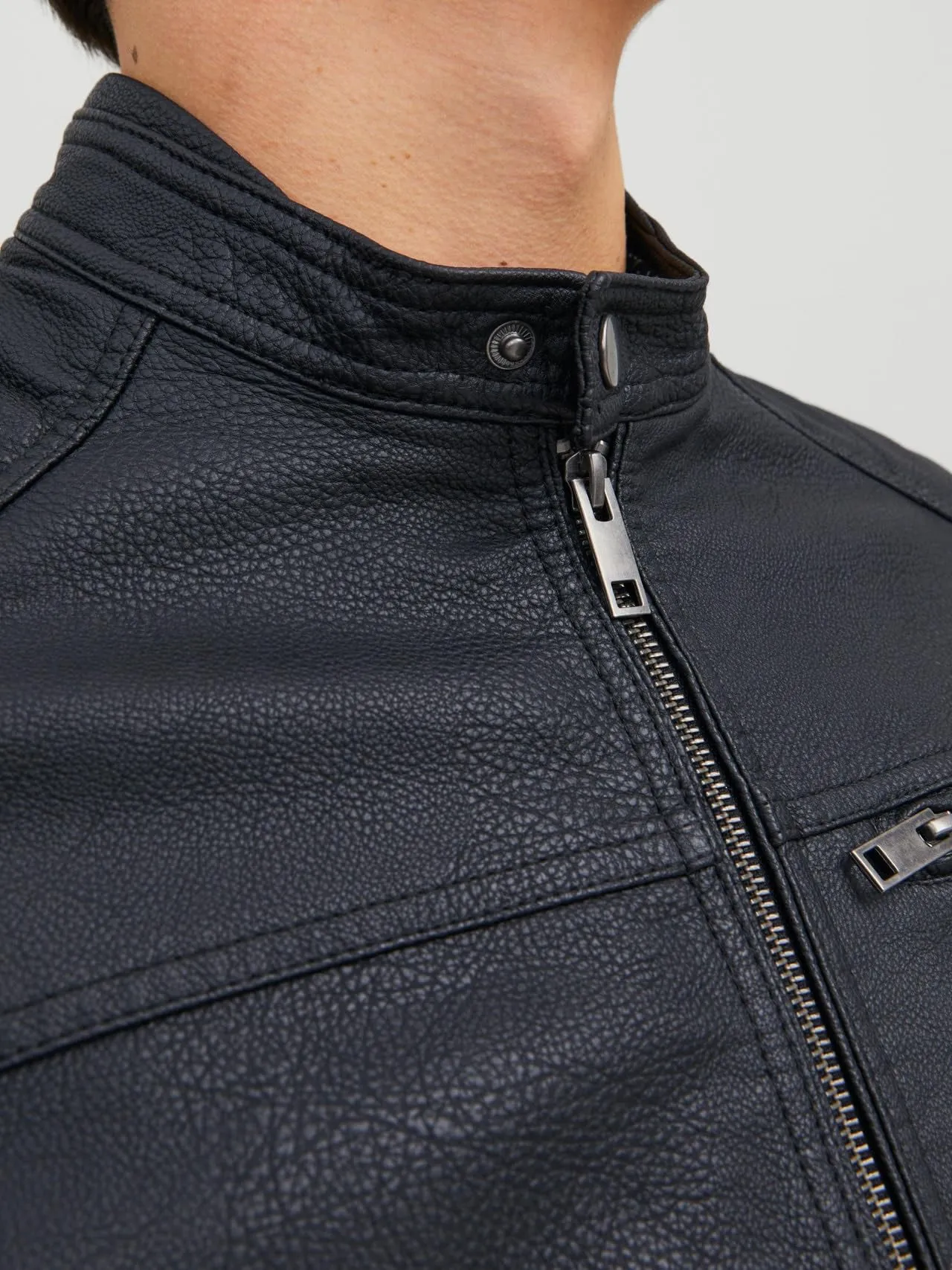 Jack & Jones Giacca in Finta Pelle Scamosciata - Black 1 - XXL - immagine 6