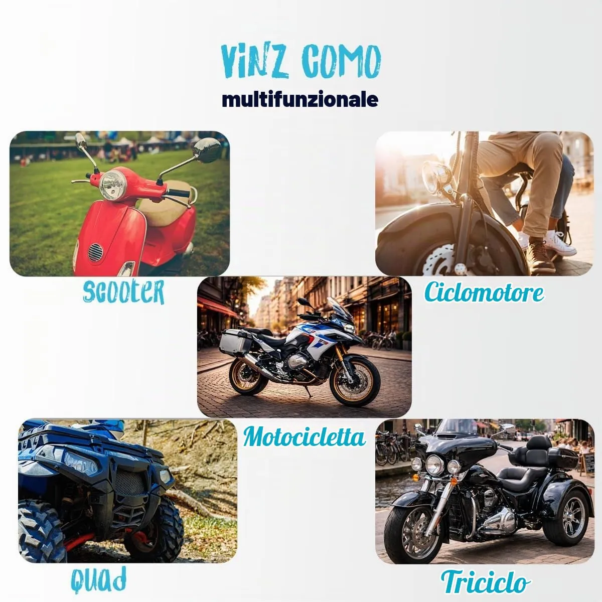 Vinz Como Casco Jet con Visiera ECE 22.06 - Titanio - immagine 7