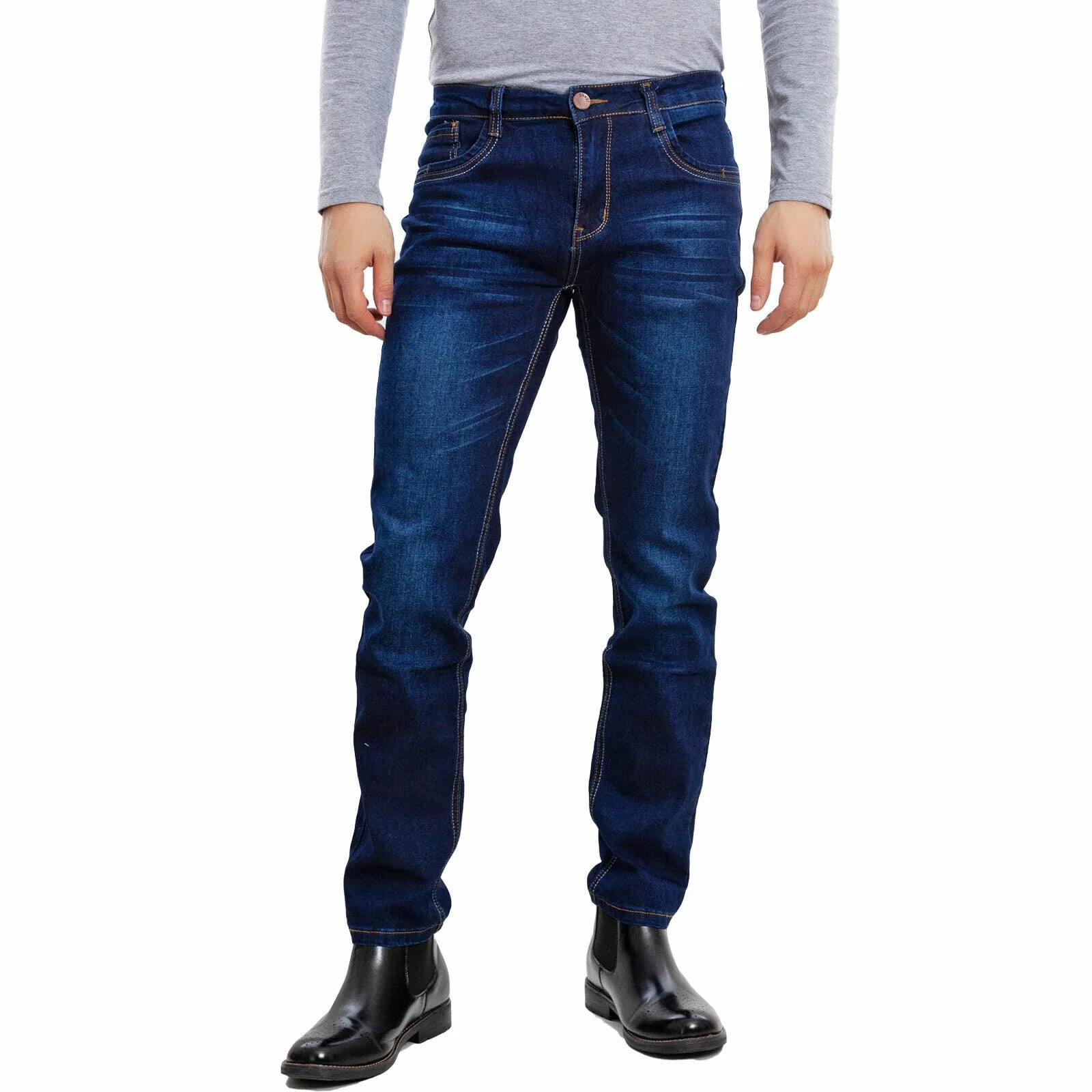 Toocool Jeans Uomo Regular Fit Denim LE-2487, Blu, 58 - immagine 4