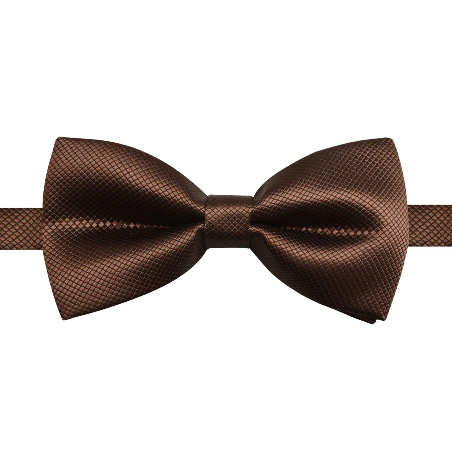 Alizeal Pre-tied Bow Tie, Cufflinks and Pocket Square Set - Caffè - immagine 4