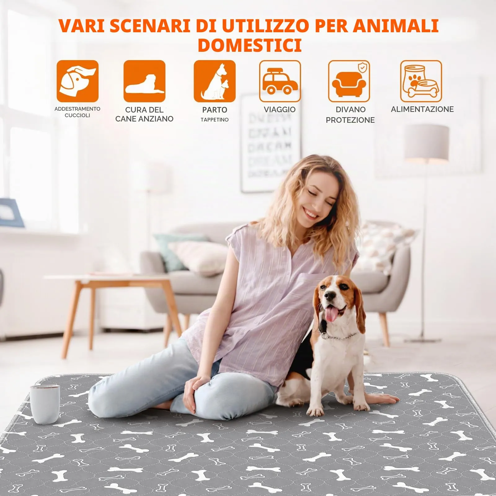 BaoDan Traversine Lavabili per Cani, 90x100 cm, 2 Pezzi - immagine 4