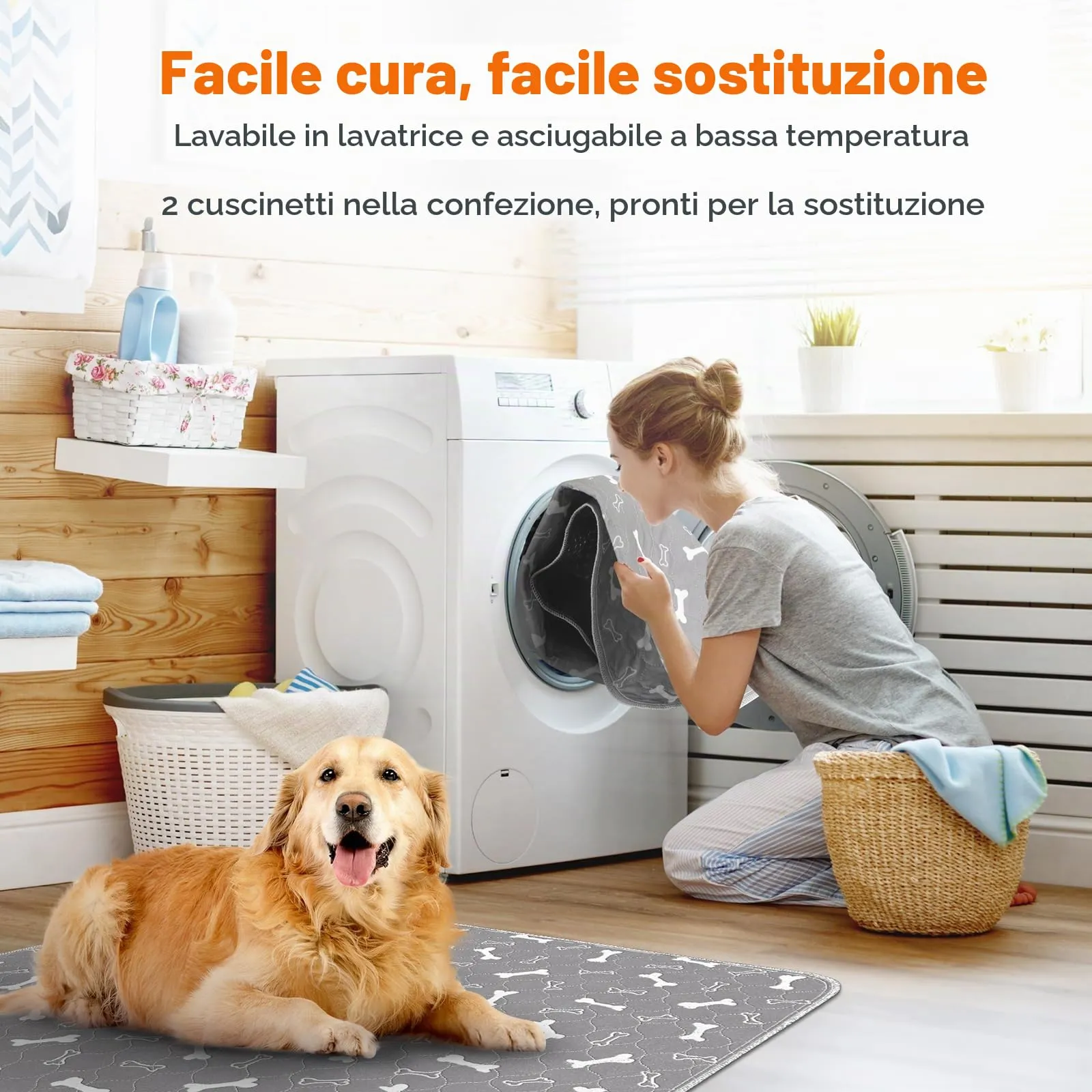 BaoDan Traversine Lavabili per Cani, 90x100 cm, 2 Pezzi - immagine 5