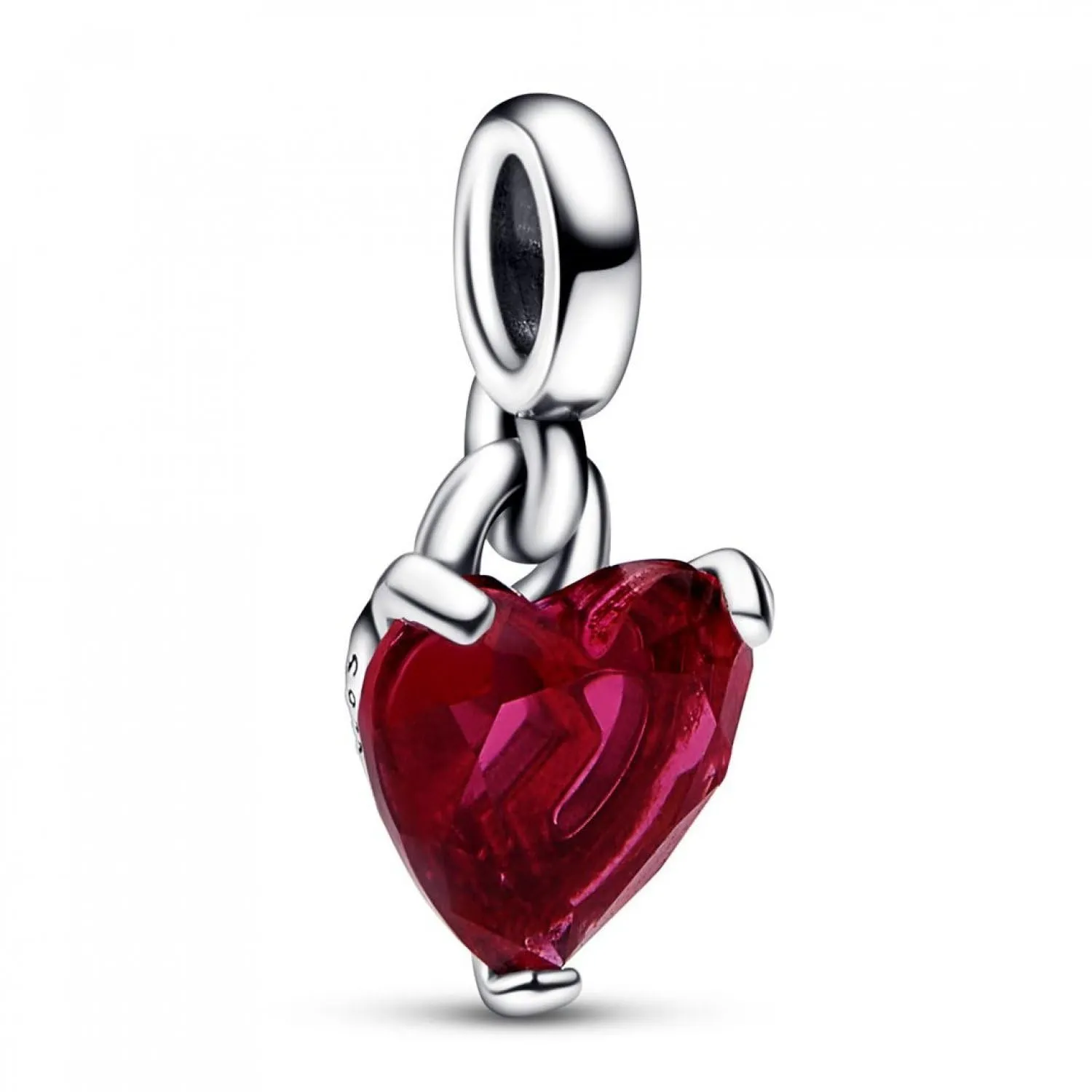 Pandora ME Mini Pendente a forma di cuore in argento Sterling con cristalli rossi Cherries Jubilee 792524C01 - immagine 1